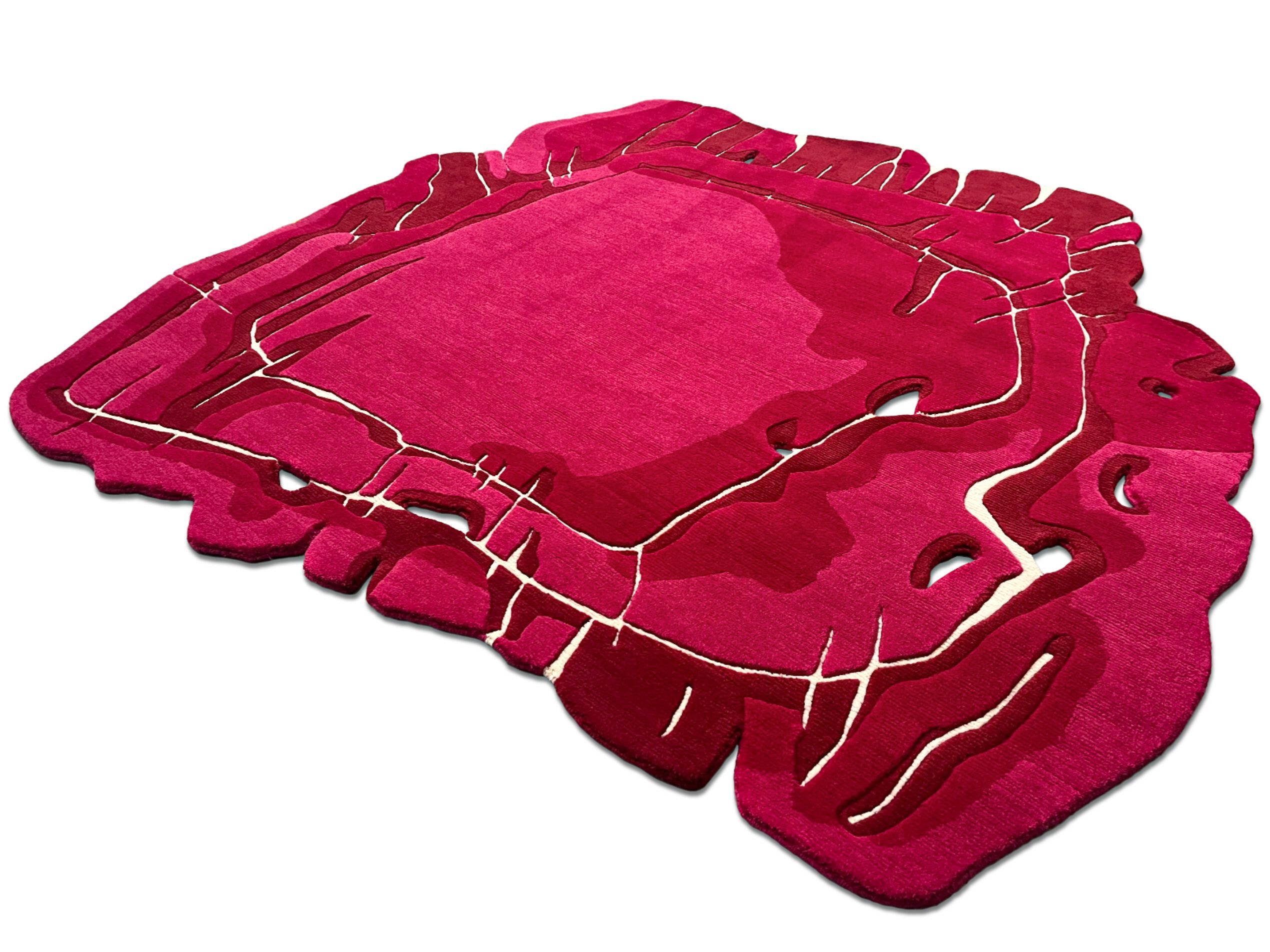 MAGENTA by Tapis Rouge - Tappeto curvo fatto a mano - 2