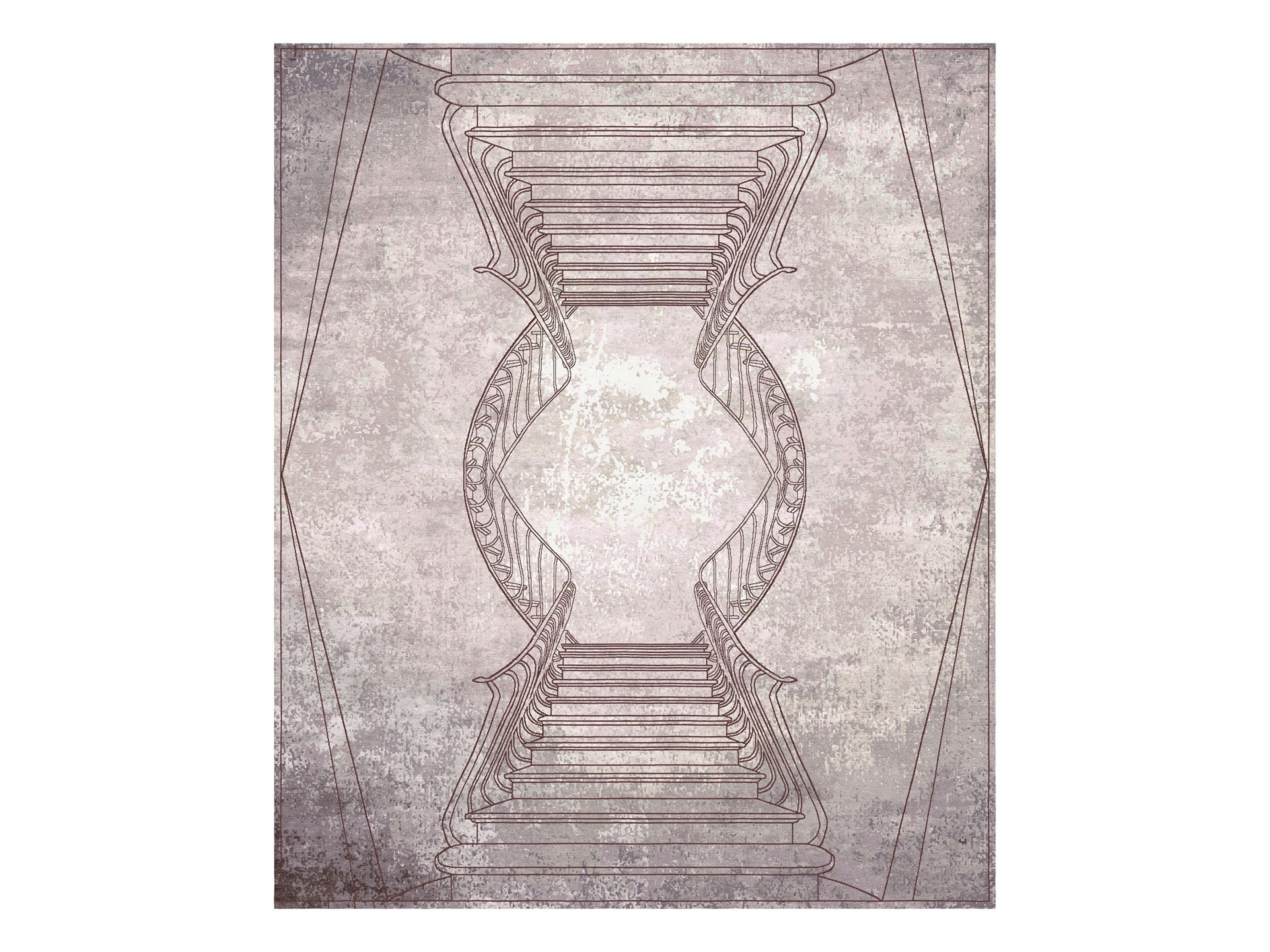 NAPOLI ROSA POLVERE by Tapis Rouge - Tappeto rettangolare fatto a mano
