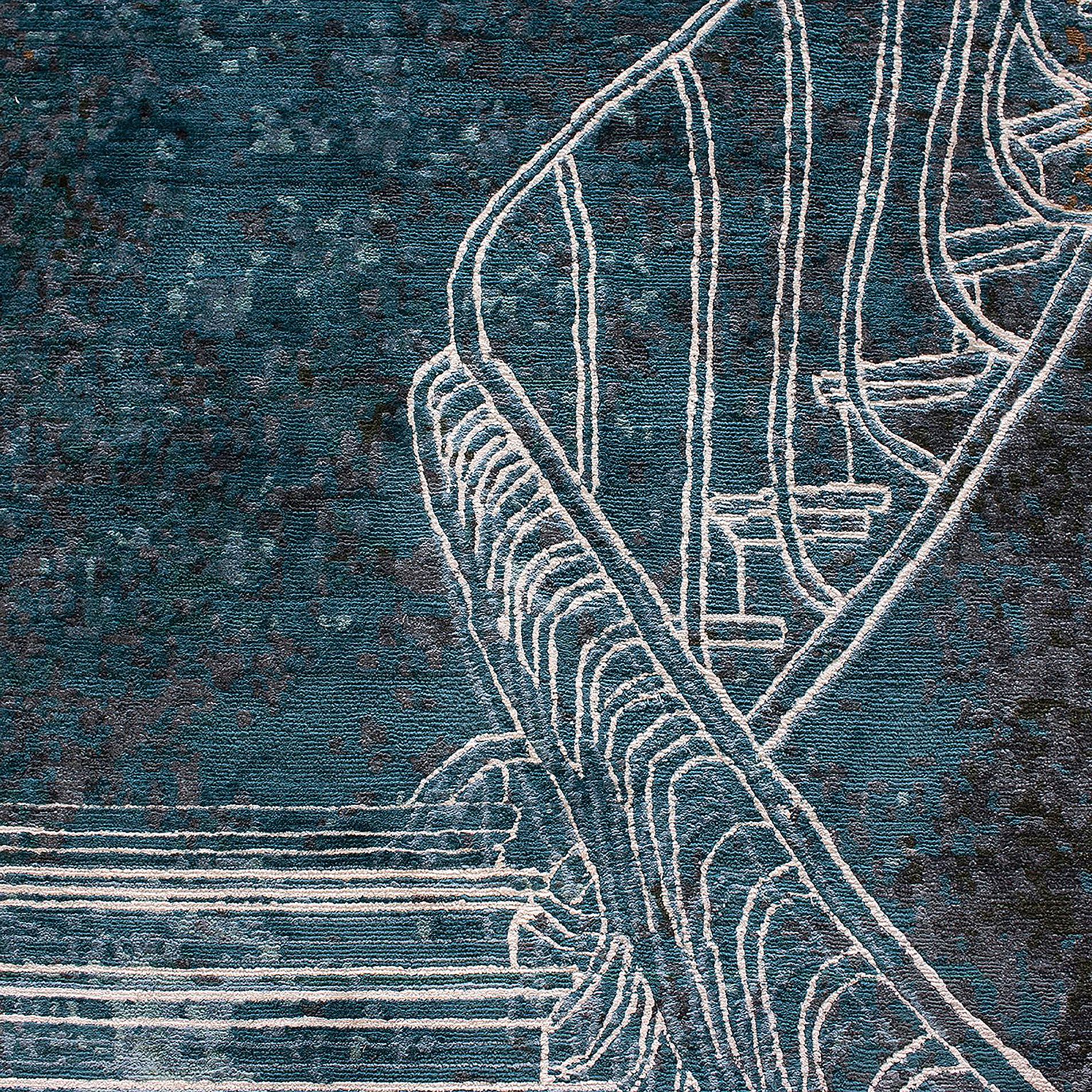 NAPOLI SMERALDO by Tapis Rouge - Tappeto rettangolare fatto a mano - 3