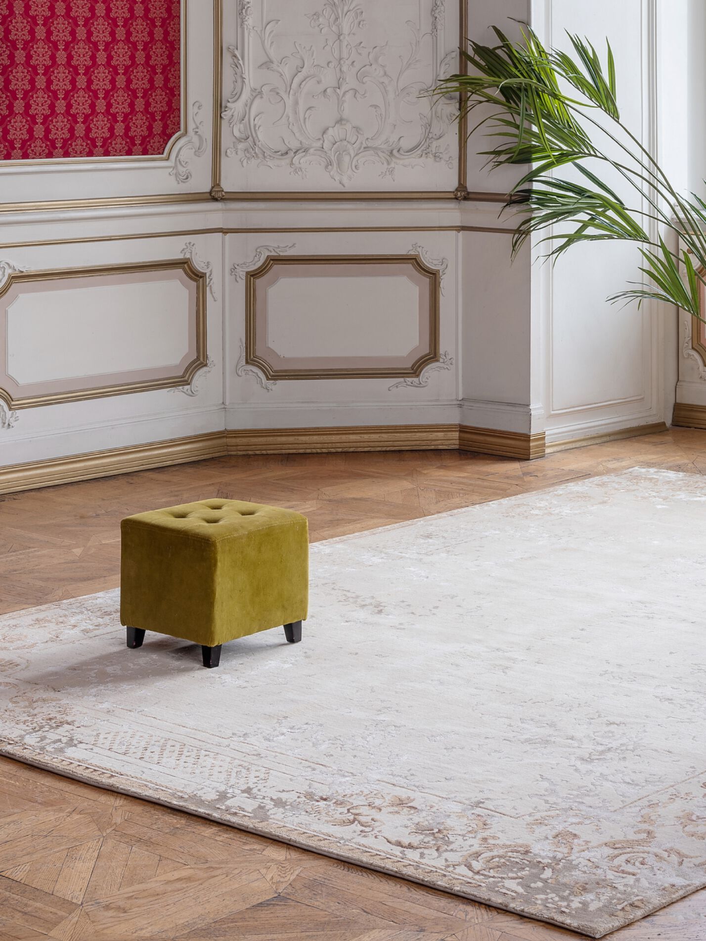 ORNATE STUCCO ANTIQUE WHITE by Tapis Rouge - Tappeto rettangolare fatto a mano - 8