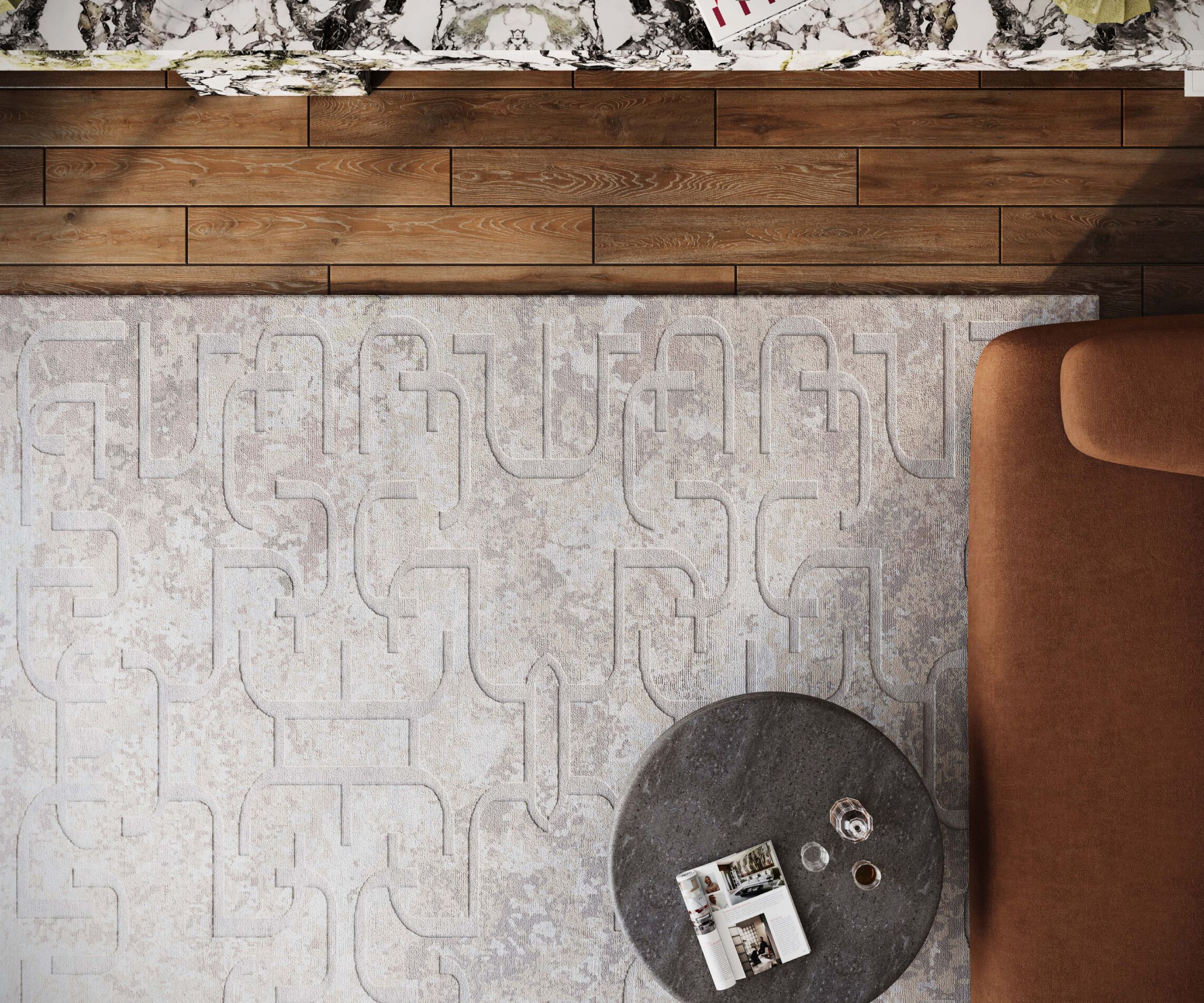 SILVER CHANTS by Tapis Rouge - Tappeto rettangolare fatto a mano - 5