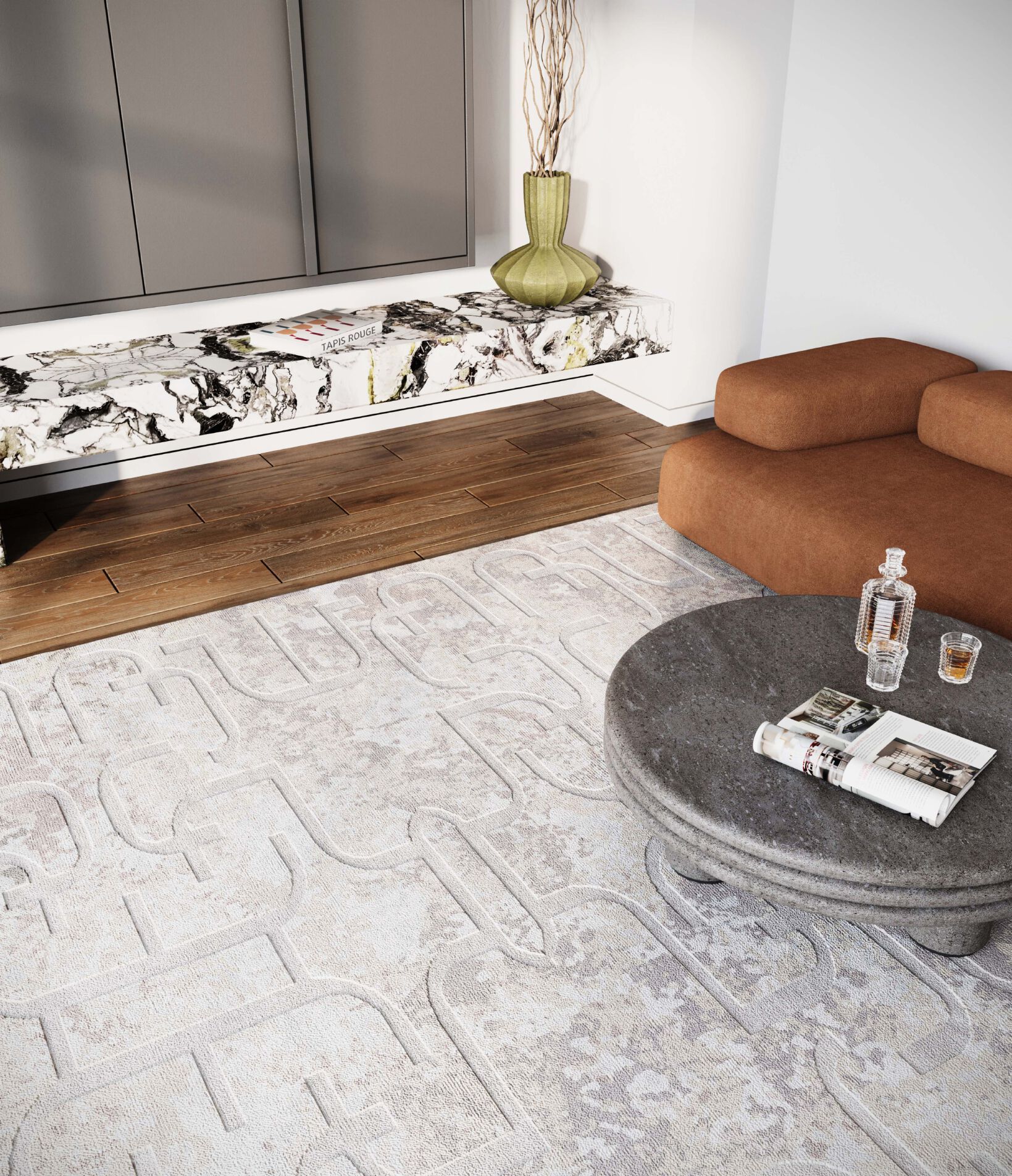 SILVER CHANTS by Tapis Rouge - Tappeto rettangolare fatto a mano - 4