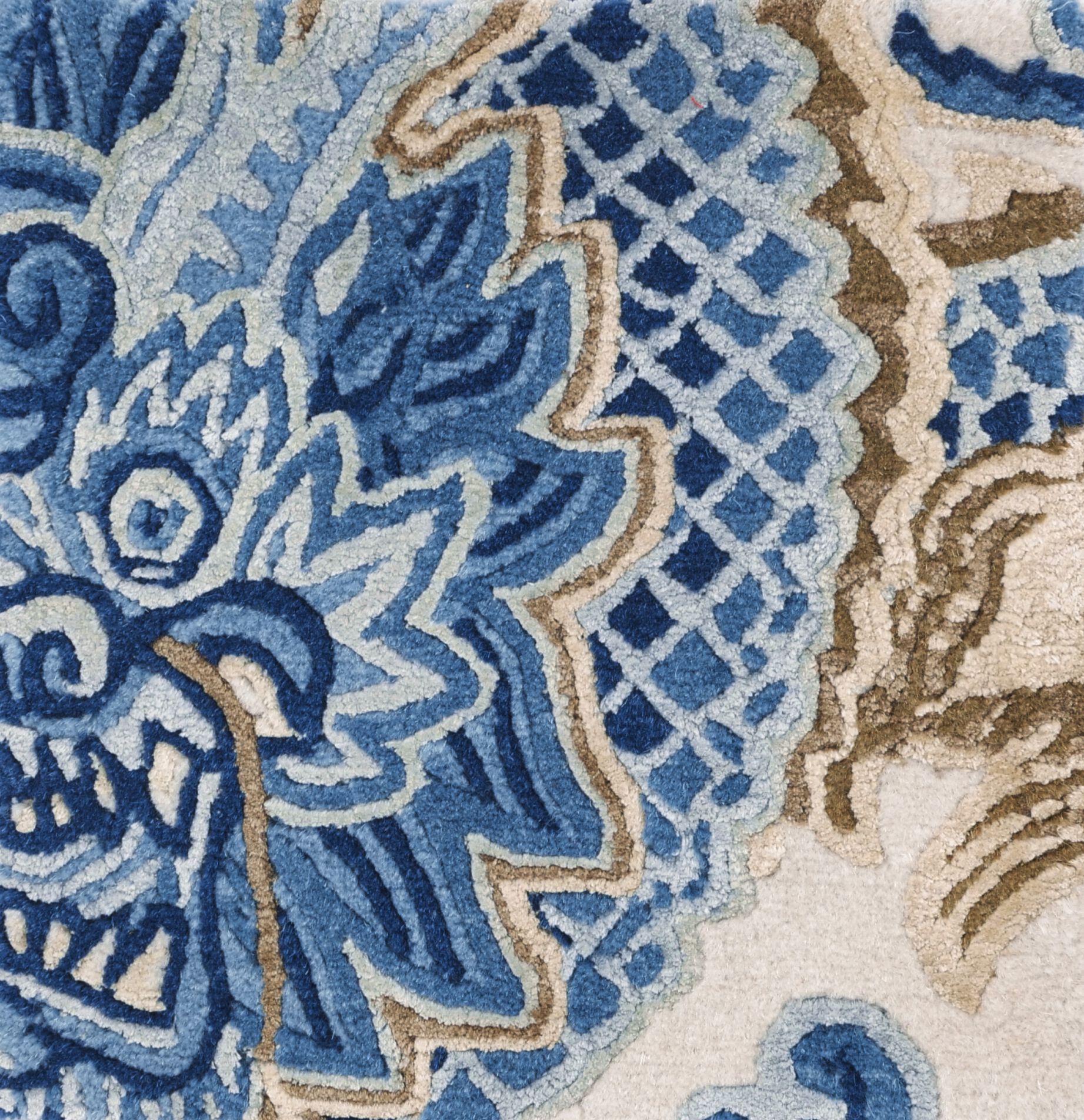 TEMPLE CEREMONY CHINESE BLUE by Tapis Rouge - Tappeto rettangolare fatto a mano - 3
