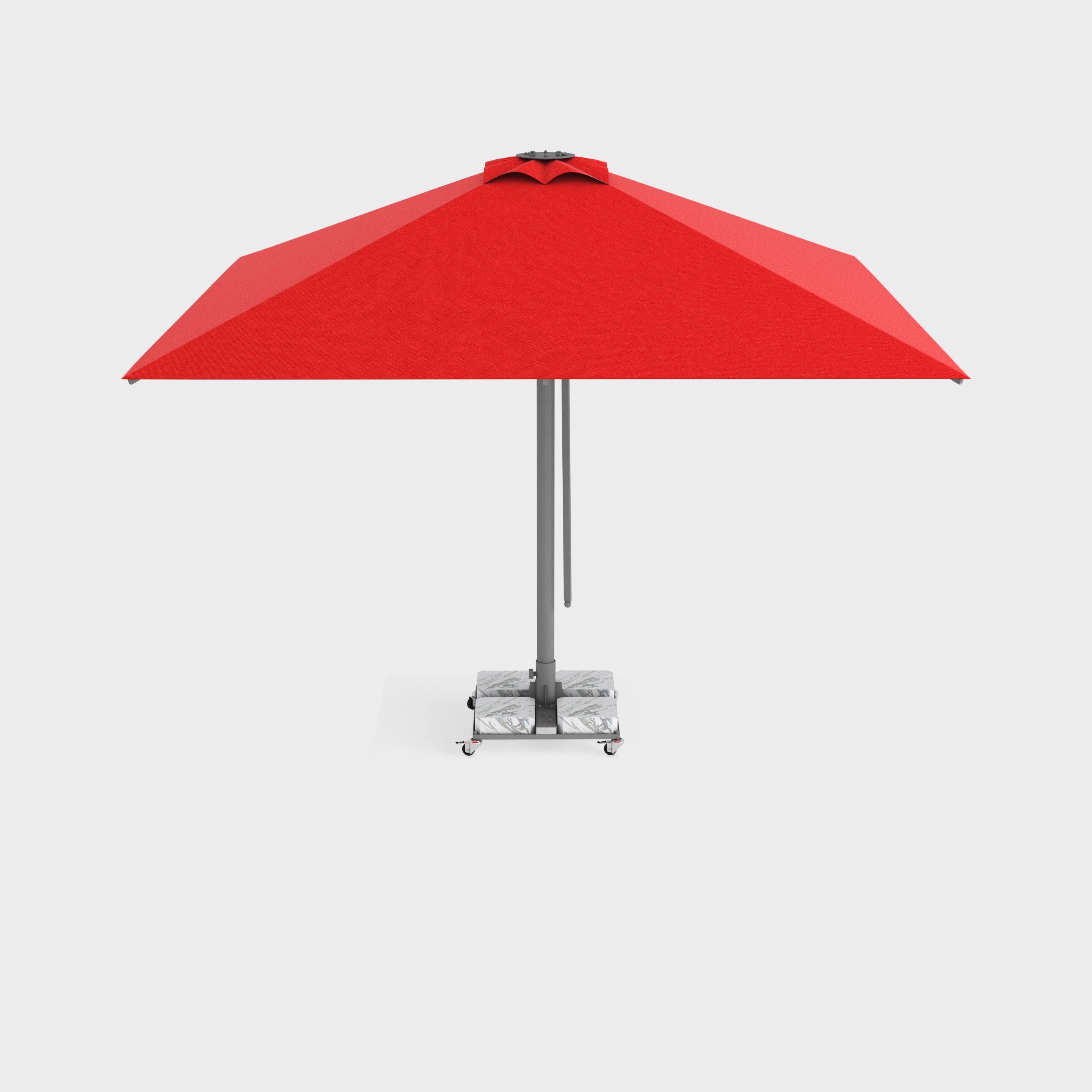 MEGA MANUALTELESCOPIC SYSTEM SQUARE Garden umbrella By The Umbrella House