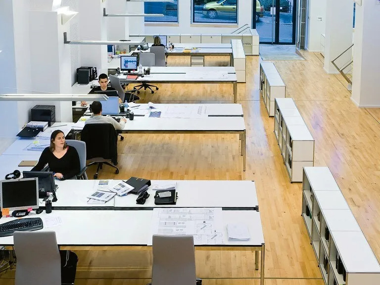 USM HALLER TABLE FOR SHARED WORKSTATIONS Rectangular laminate ...