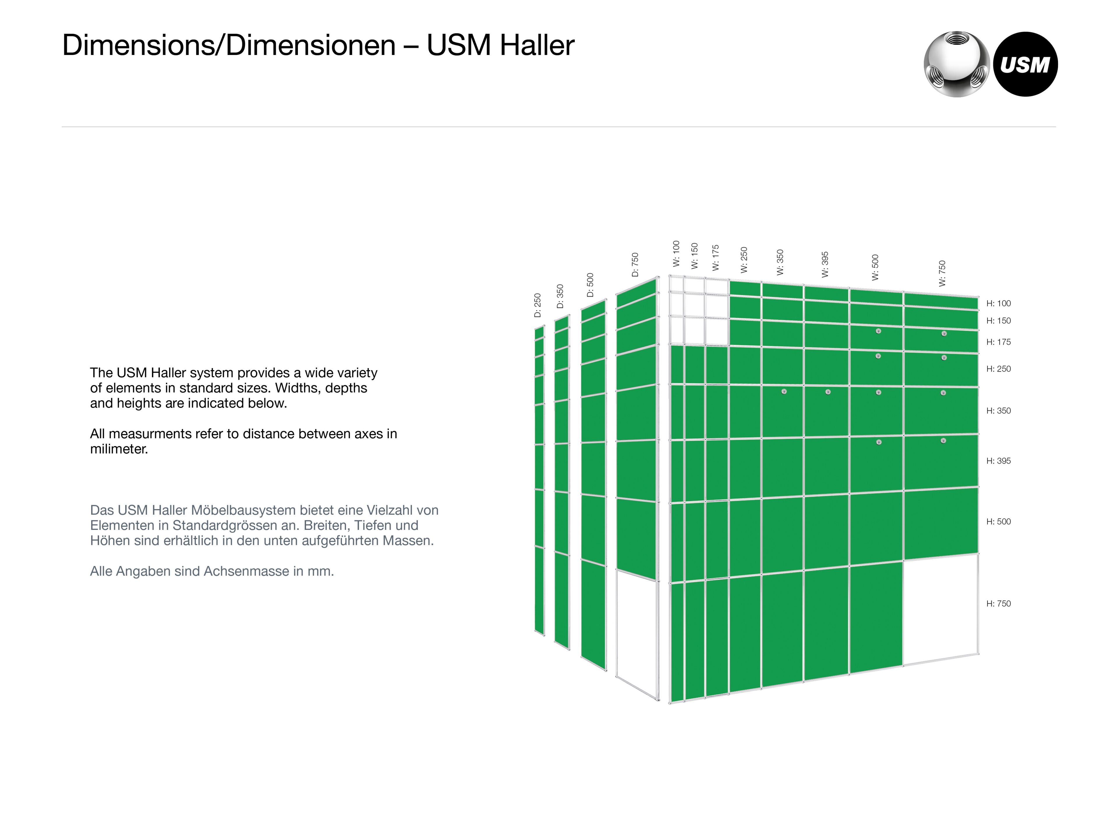 Dimensions USM HALLER