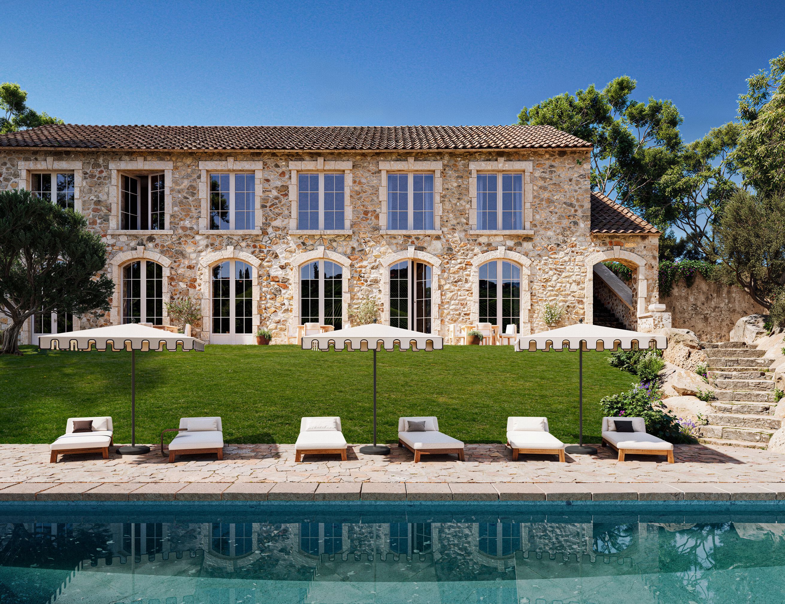 NATA UX ROMAN by Umbrosa - Ombrellone in tessuto acrilico - 2