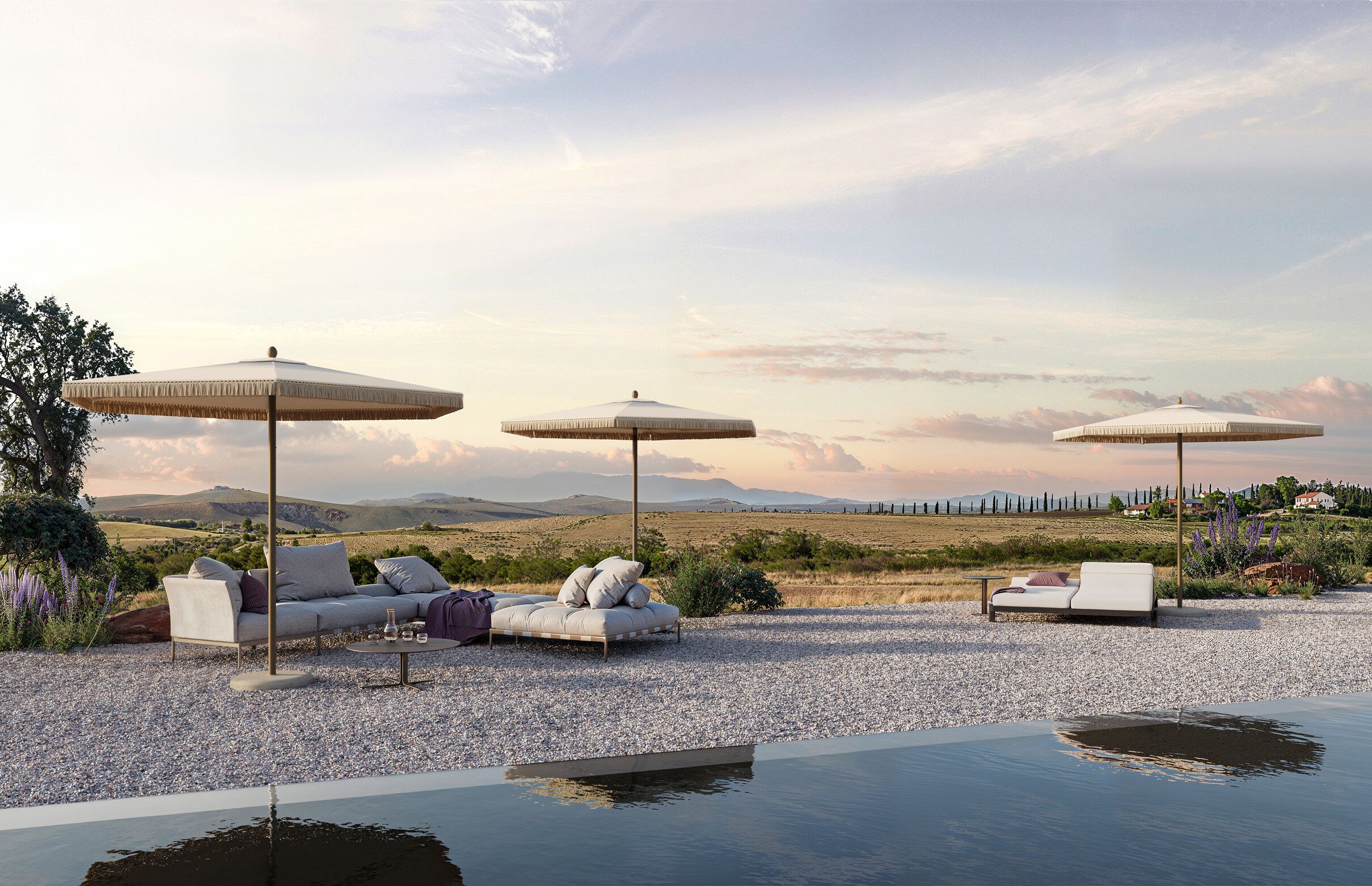 NATA UX ZEN by Umbrosa - Ombrellone rotondo in tessuto acrilico - 2