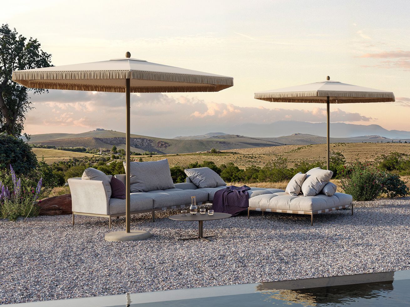 NATA UX ZEN by Umbrosa - Ombrellone rotondo in tessuto acrilico