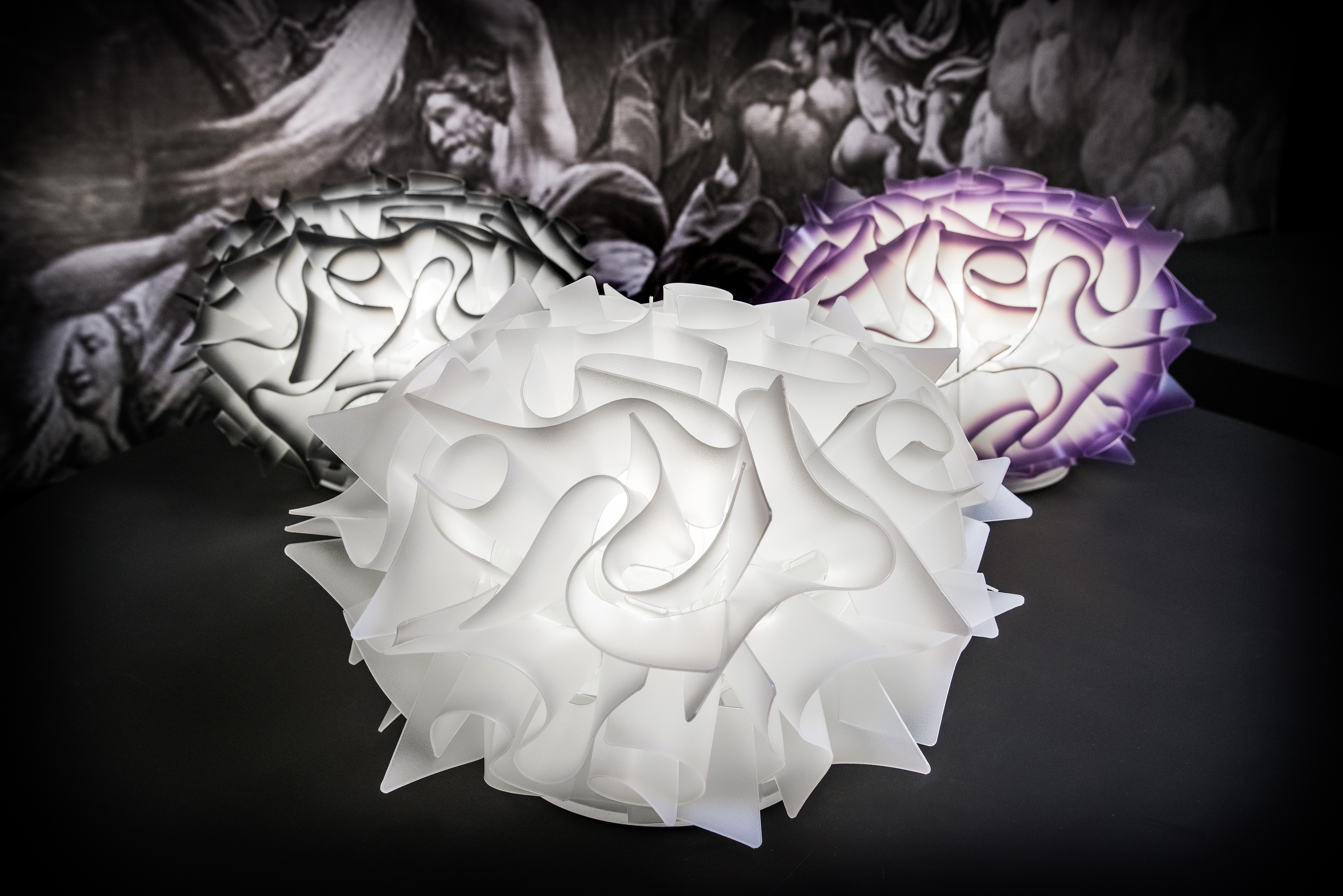 Slamp Veli Mini Plafoniera Applique 32 cm Bianco - Viola - Nero