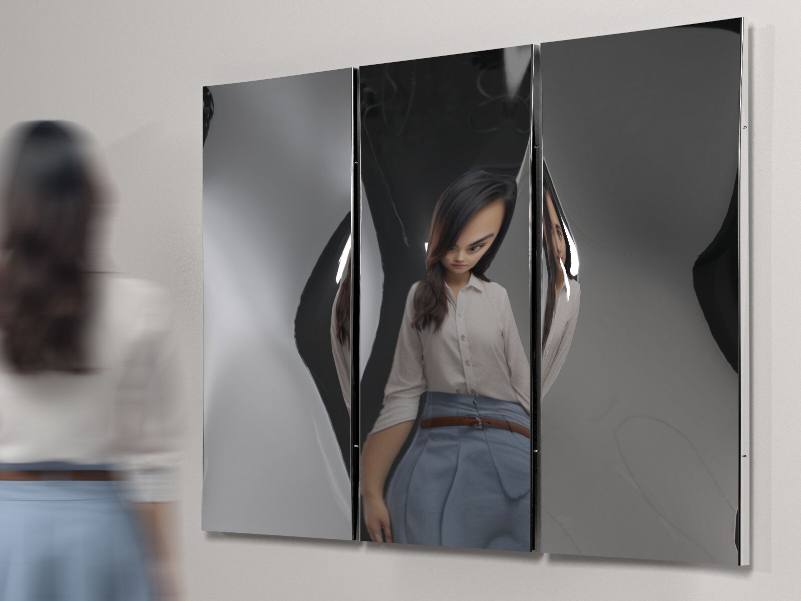 DISTORTING MIRROR 100x45 Mirror By VIDAME EDITIONS