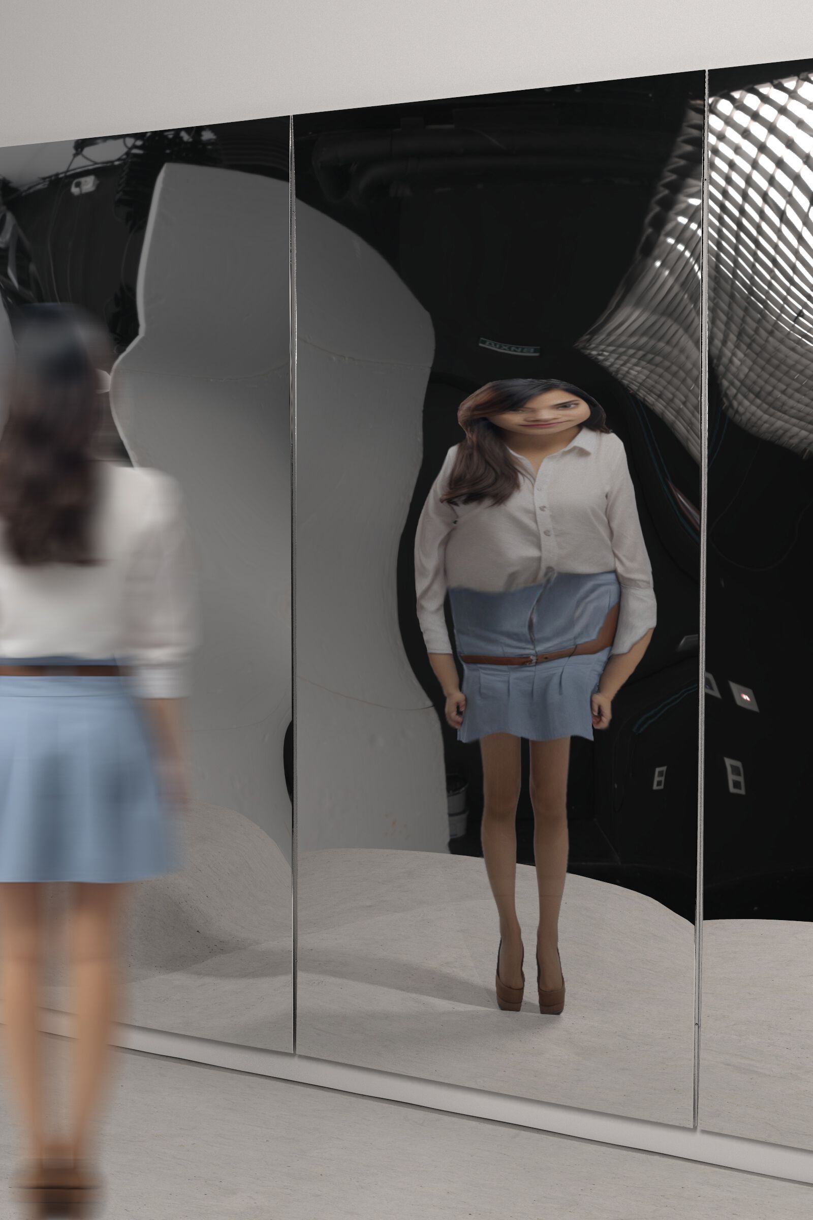 DISTORTING MIRROR 200x94 Distorting mirror By VIDAME EDITIONS