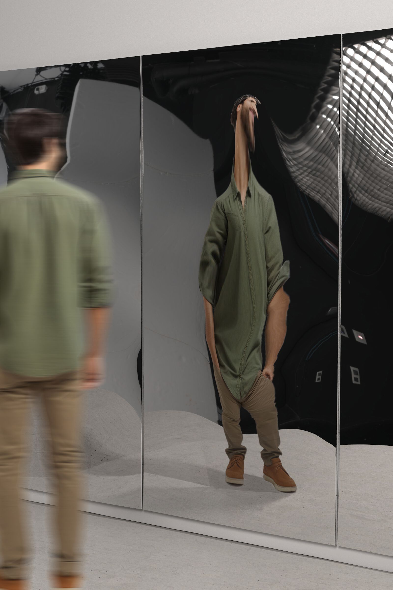 DISTORTING MIRROR 200x94 Distorting mirror By VIDAME EDITIONS