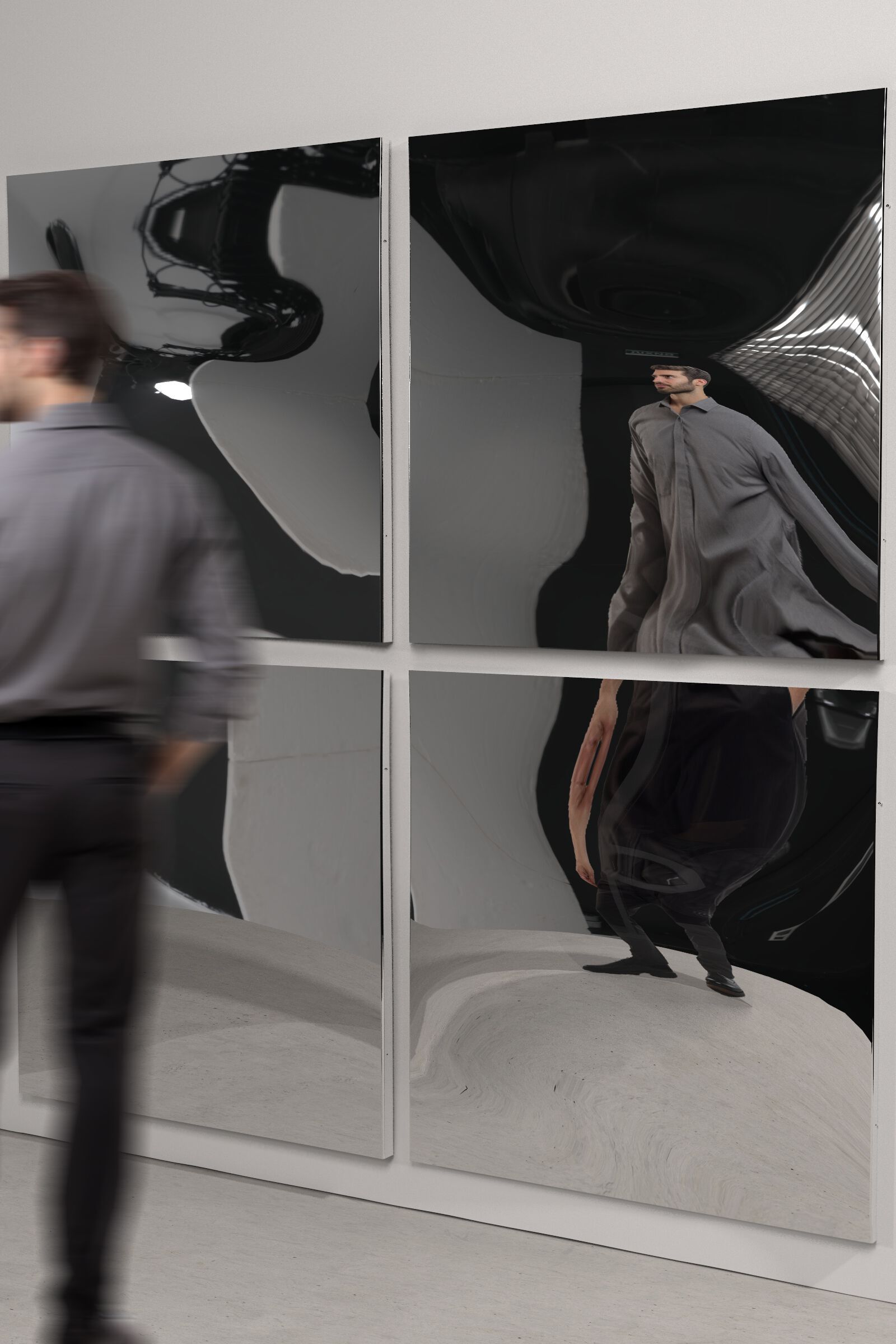 DISTORTING MIRROR 94x94 by VIDAME EDITIONS - Specchio deformante quadrato - 3