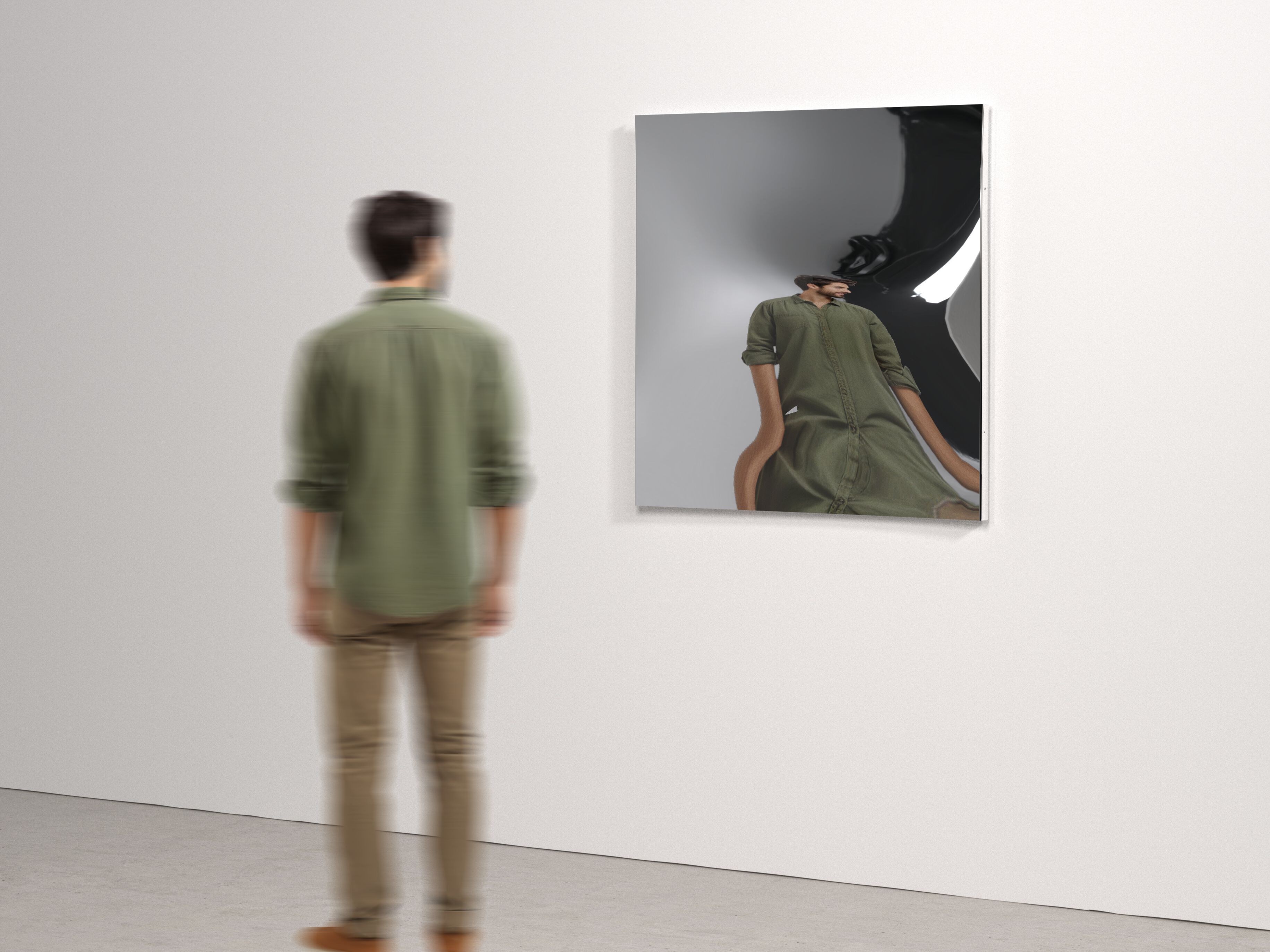 DISTORTING MIRROR 94x94 by VIDAME EDITIONS - Specchio deformante quadrato