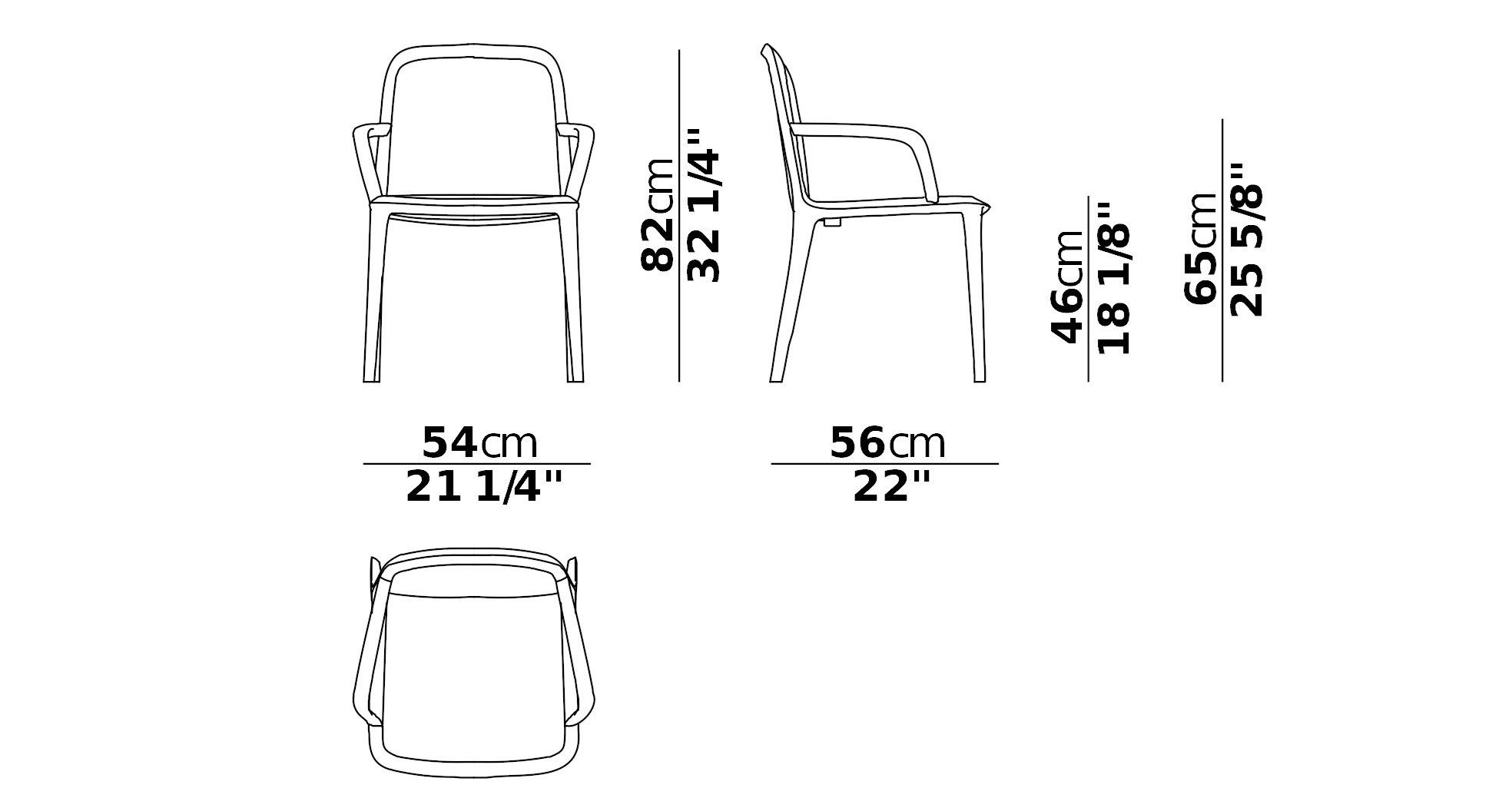 VIDOR Chair with armrests Upholstered wooden restaurant chair with