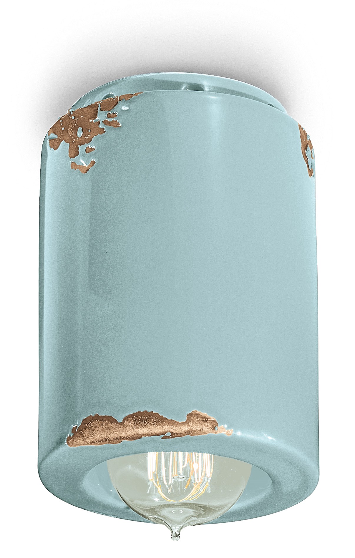 VINTAGE Faretto rotondo in ceramica a soffitto By FERROLUCE