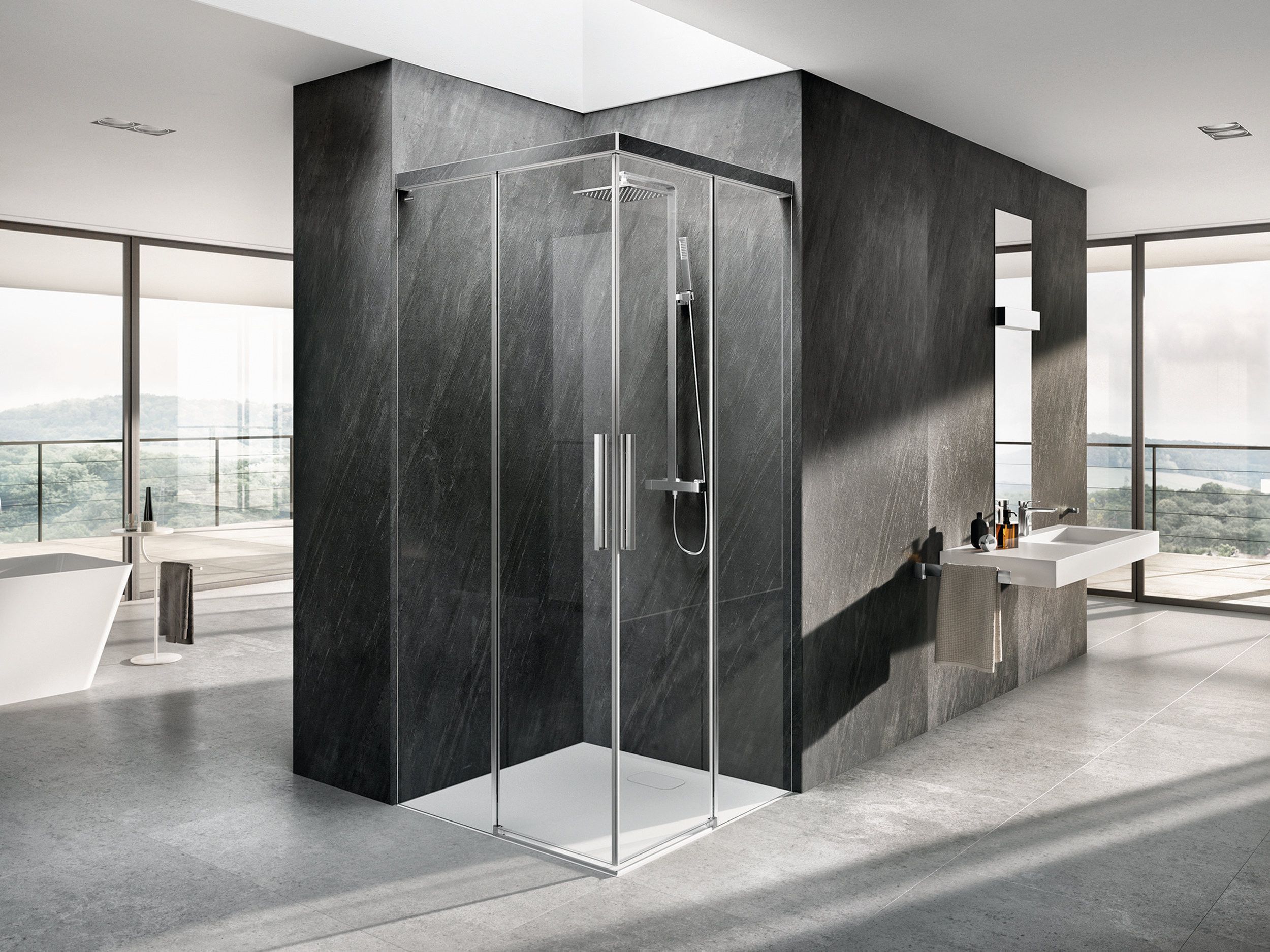 VIVA Shower cabin with sliding door By DUSCHOLUX