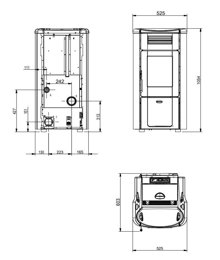 Vetro Ceramico Per Stufa La Nordica Extraflame Viviana Plus - 26x33,7cm Spessore 4mm - Foto 3