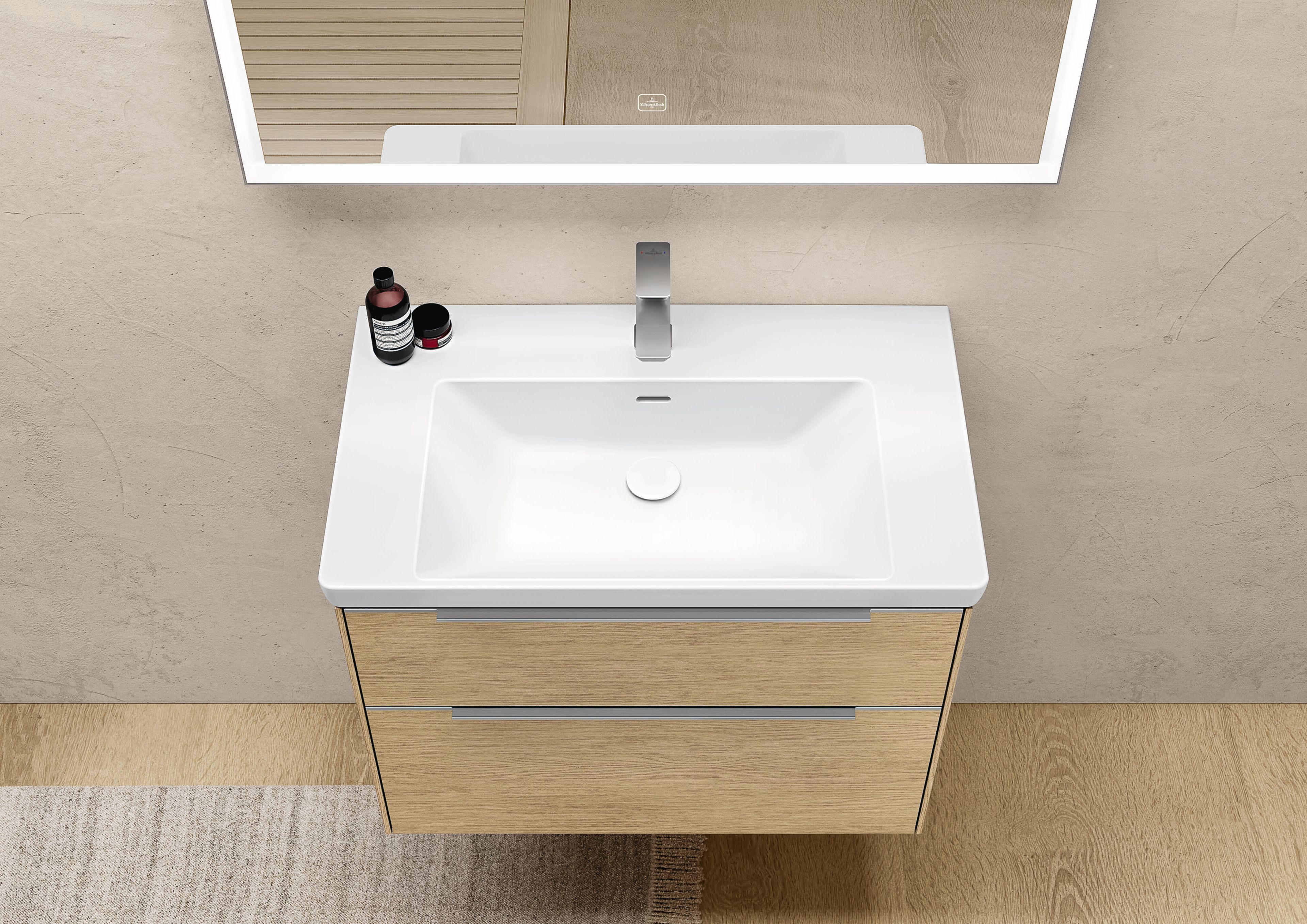 SUBWAY 3.0 by Villeroy & Boch - Lavabo singolo da incasso soprapiano in Quaryl® con troppopieno - 5