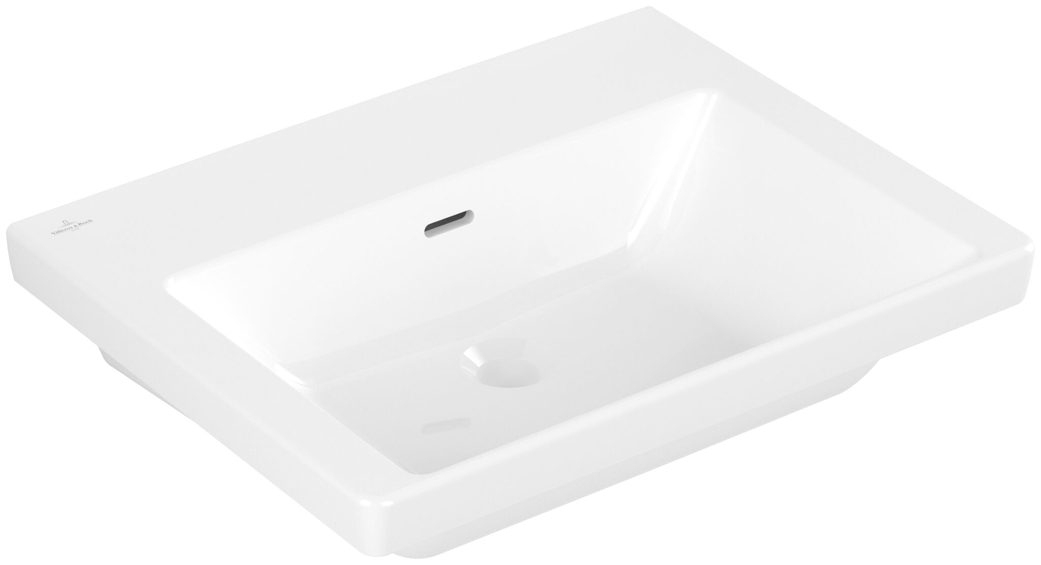SUBWAY 3.0 by Villeroy & Boch - Lavabo singolo da incasso soprapiano in Quaryl® con troppopieno - 3