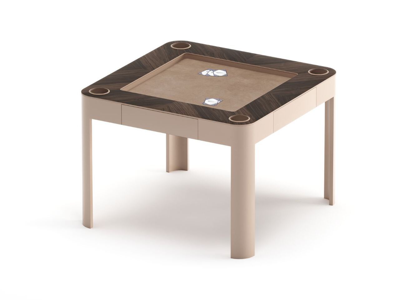ENIGMA by Vismara Design - Tavolo da backgammon quadrato in legno