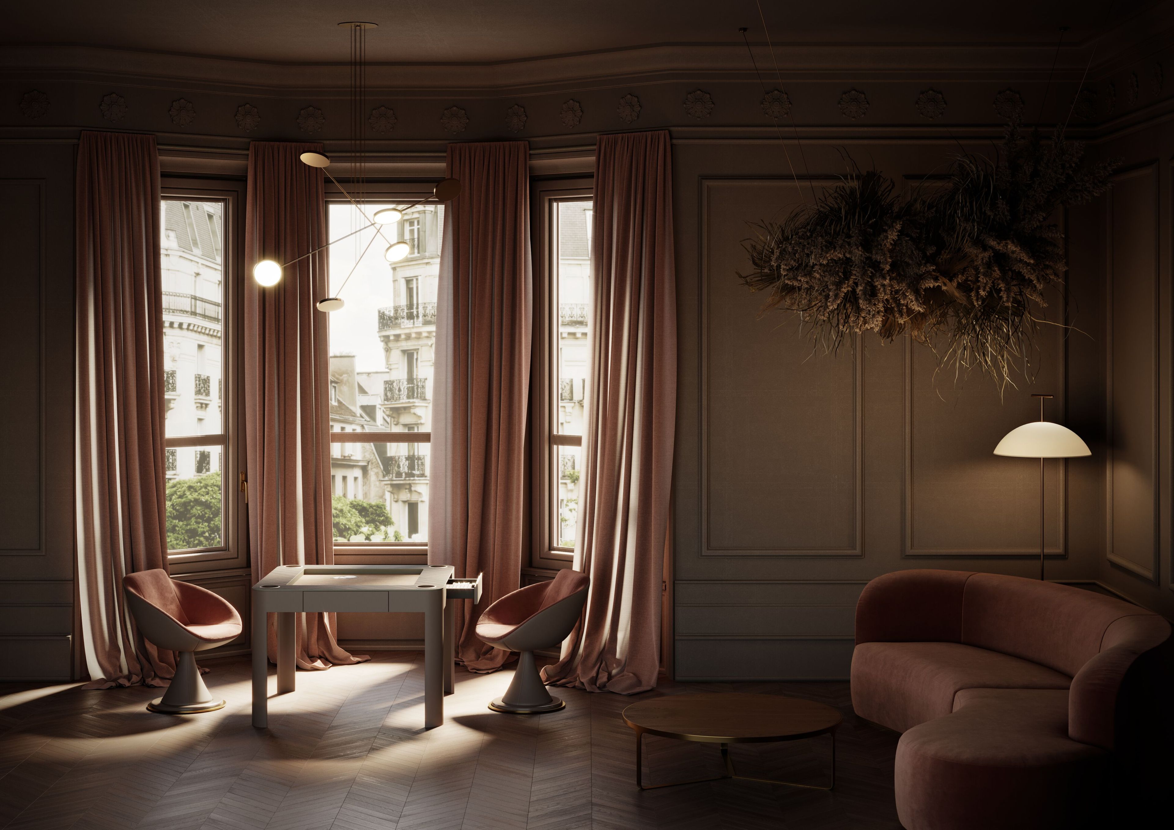 ENIGMA by Vismara Design - Tavolo da backgammon quadrato in legno - 4