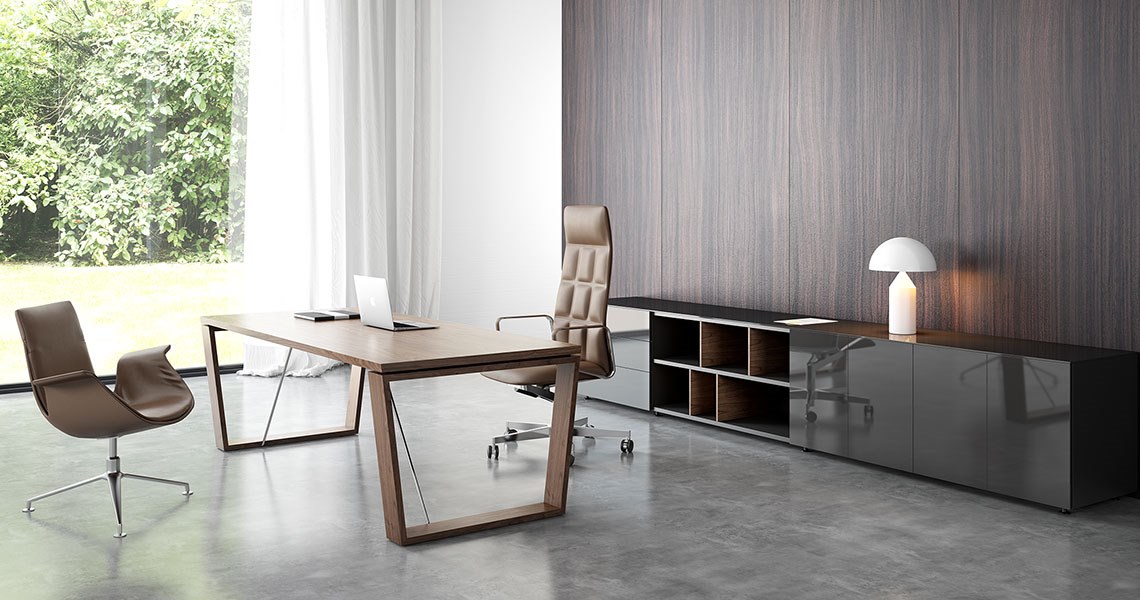 W DIRECTIONAL | Rectangular office desk W Collection By BK Contract ...