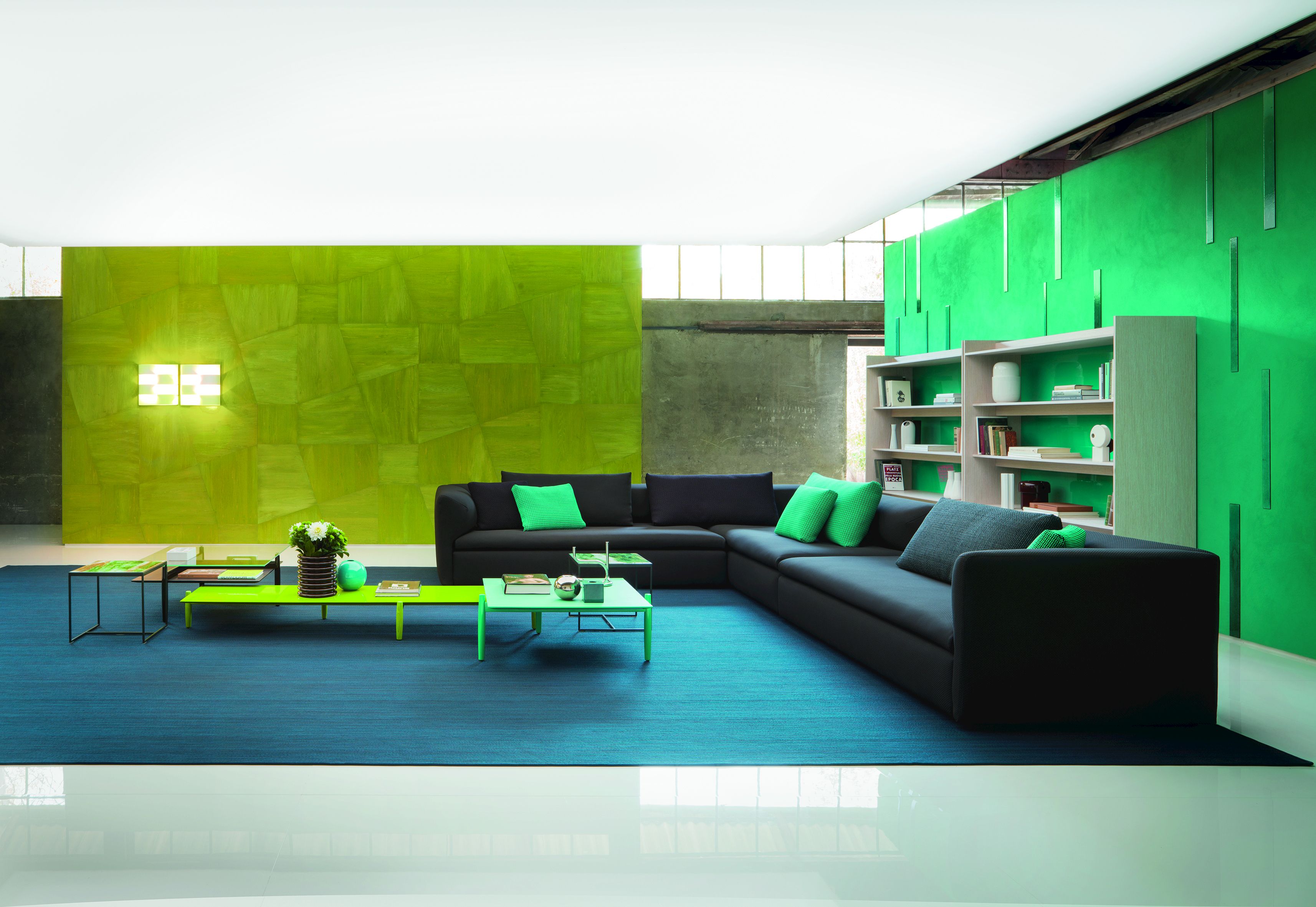 Modular fabric sofa with removable cover WALT By Paola Lenti design