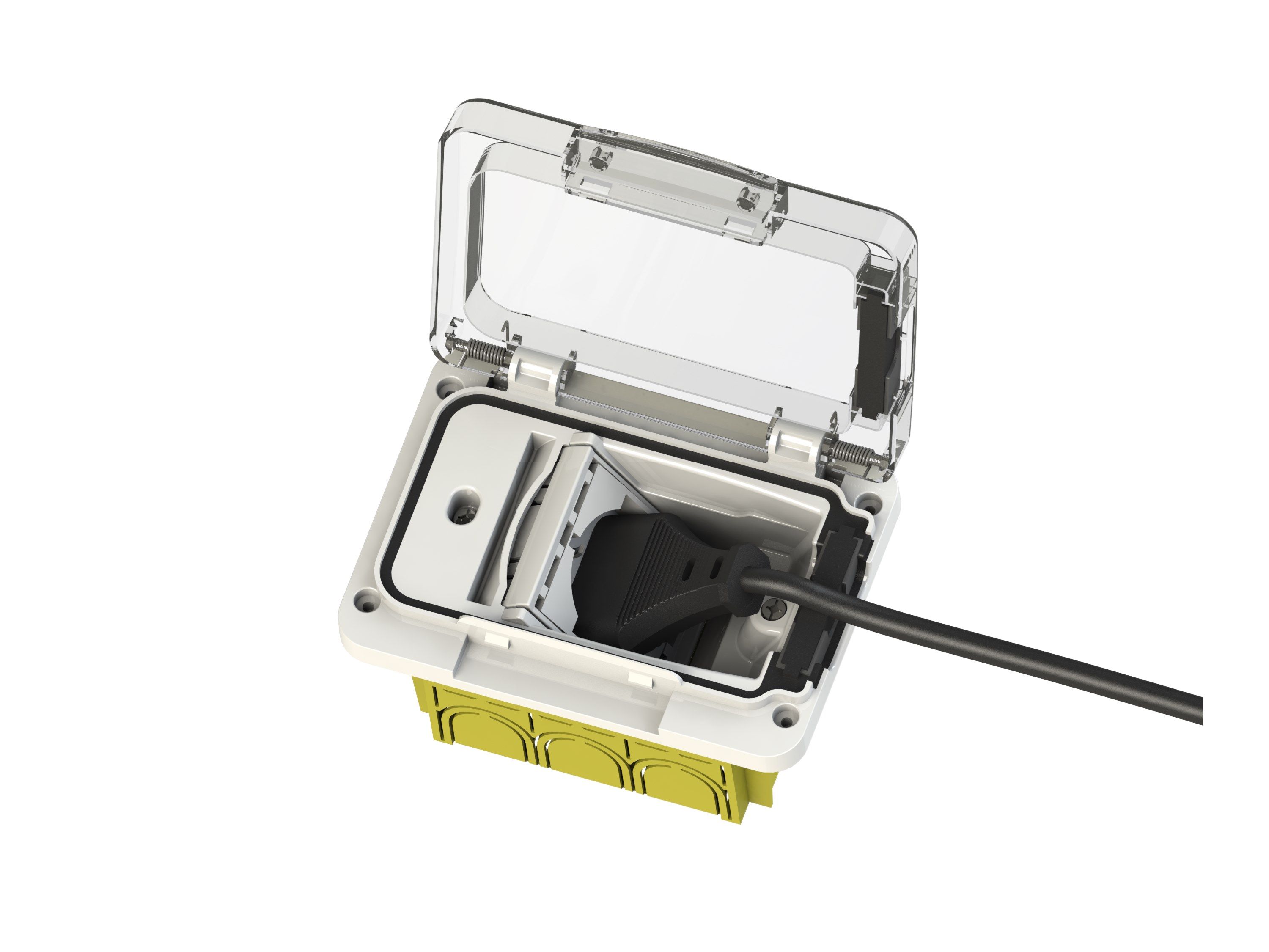 WIDE 4B.W.01.015 by 4 BOX - Presa per scatola impermeabile a 3 moduli