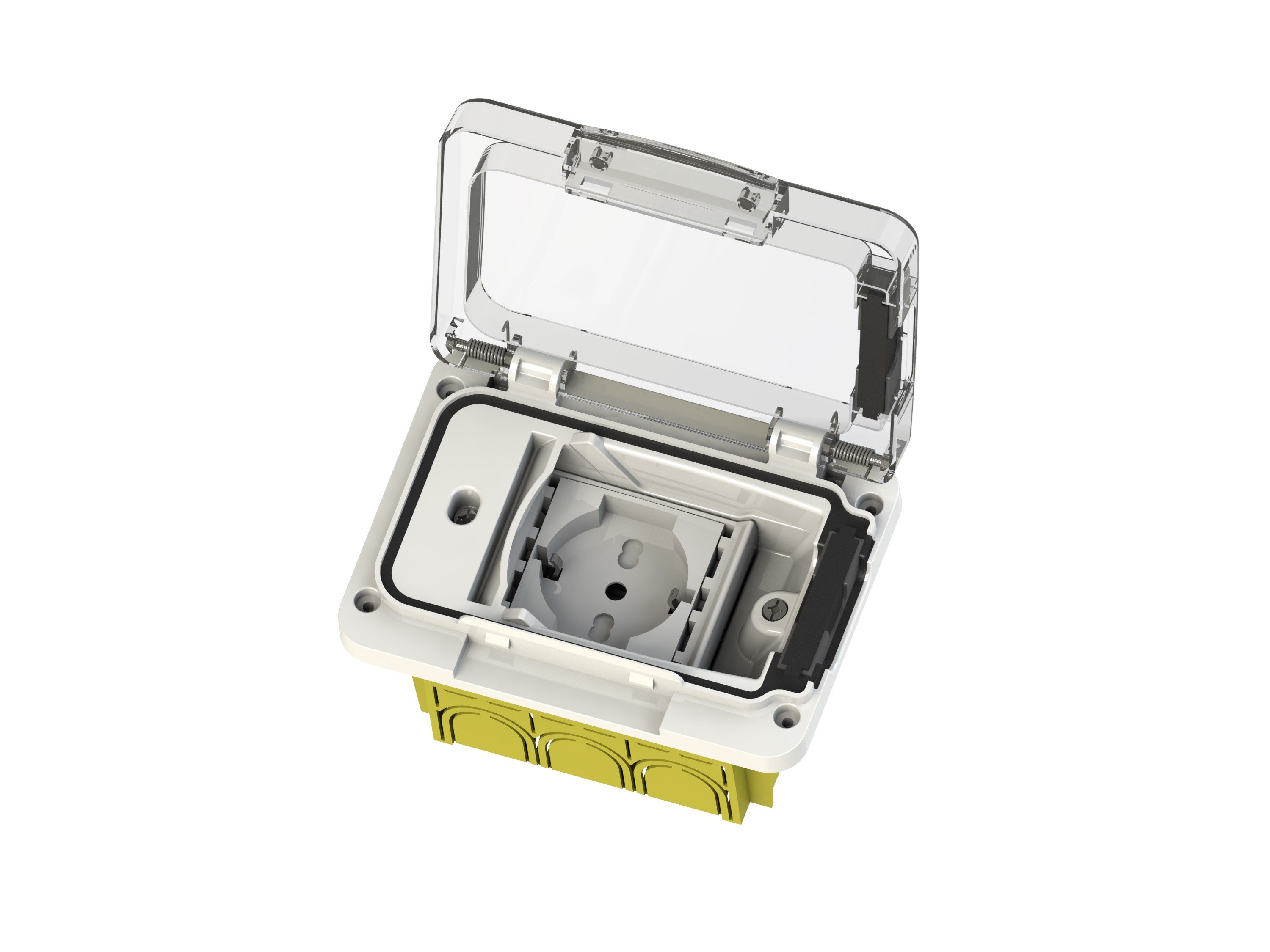 WIDE 4B.W.01.015 by 4 BOX - Presa per scatola impermeabile a 3 moduli - 4