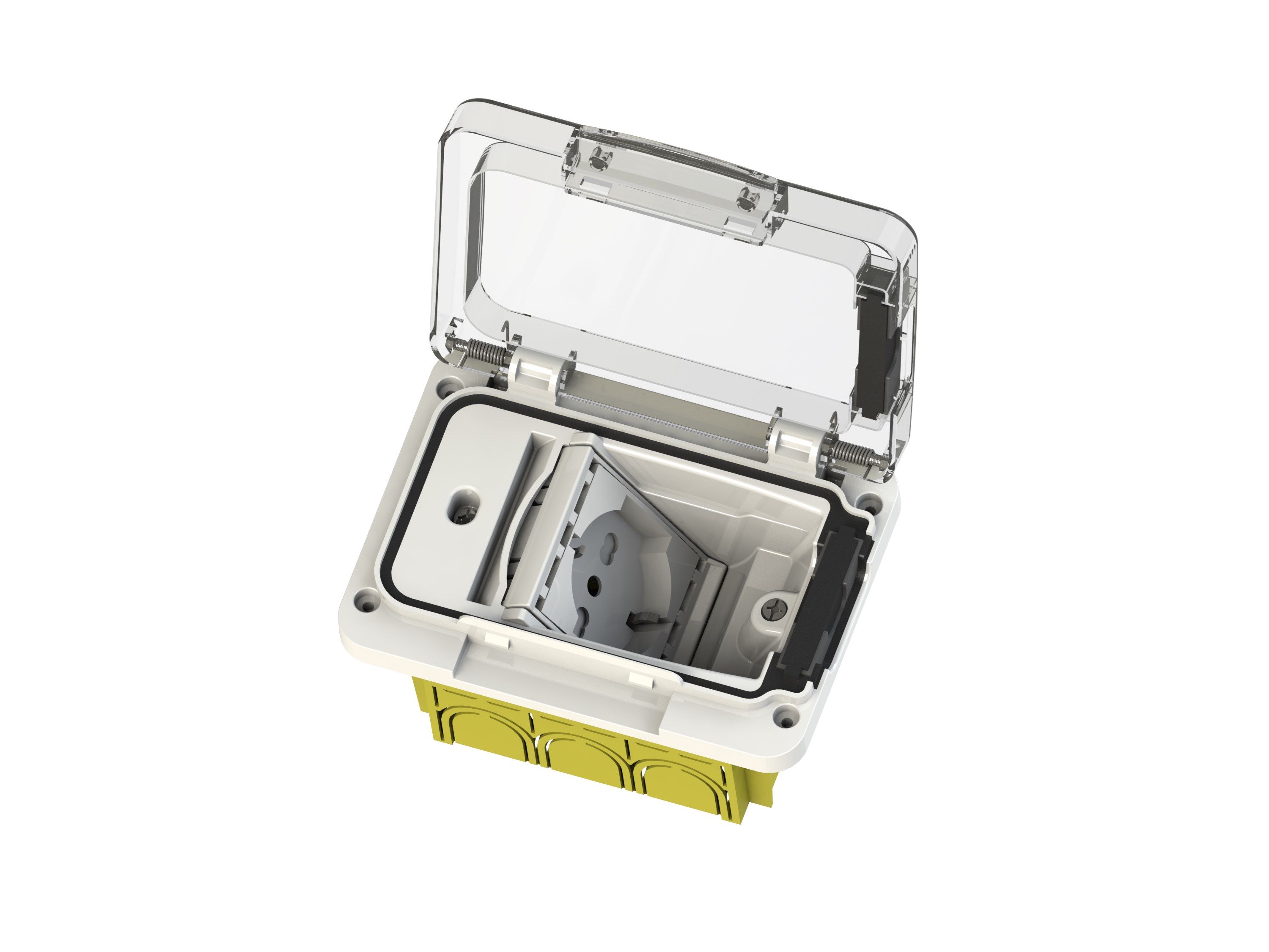 WIDE 4B.W.03.015 by 4 BOX - Presa per scatola impermeabile a 3 moduli - 4