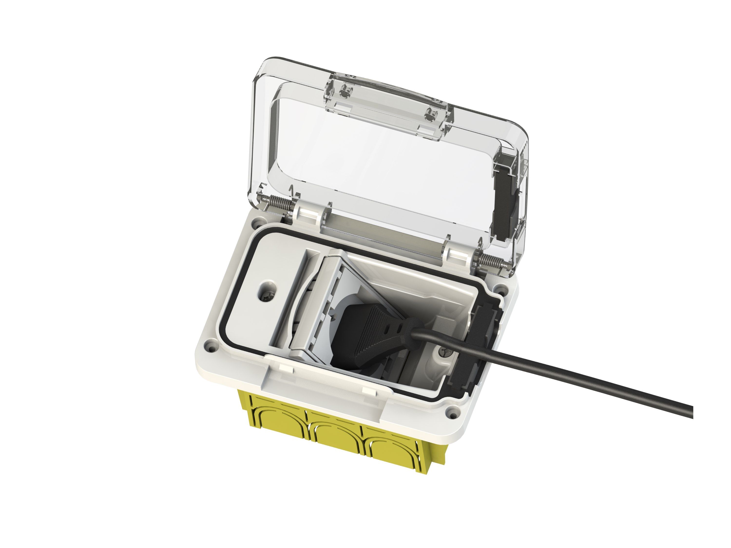 WIDE 4B.W.03.015 by 4 BOX - Presa per scatola impermeabile a 3 moduli