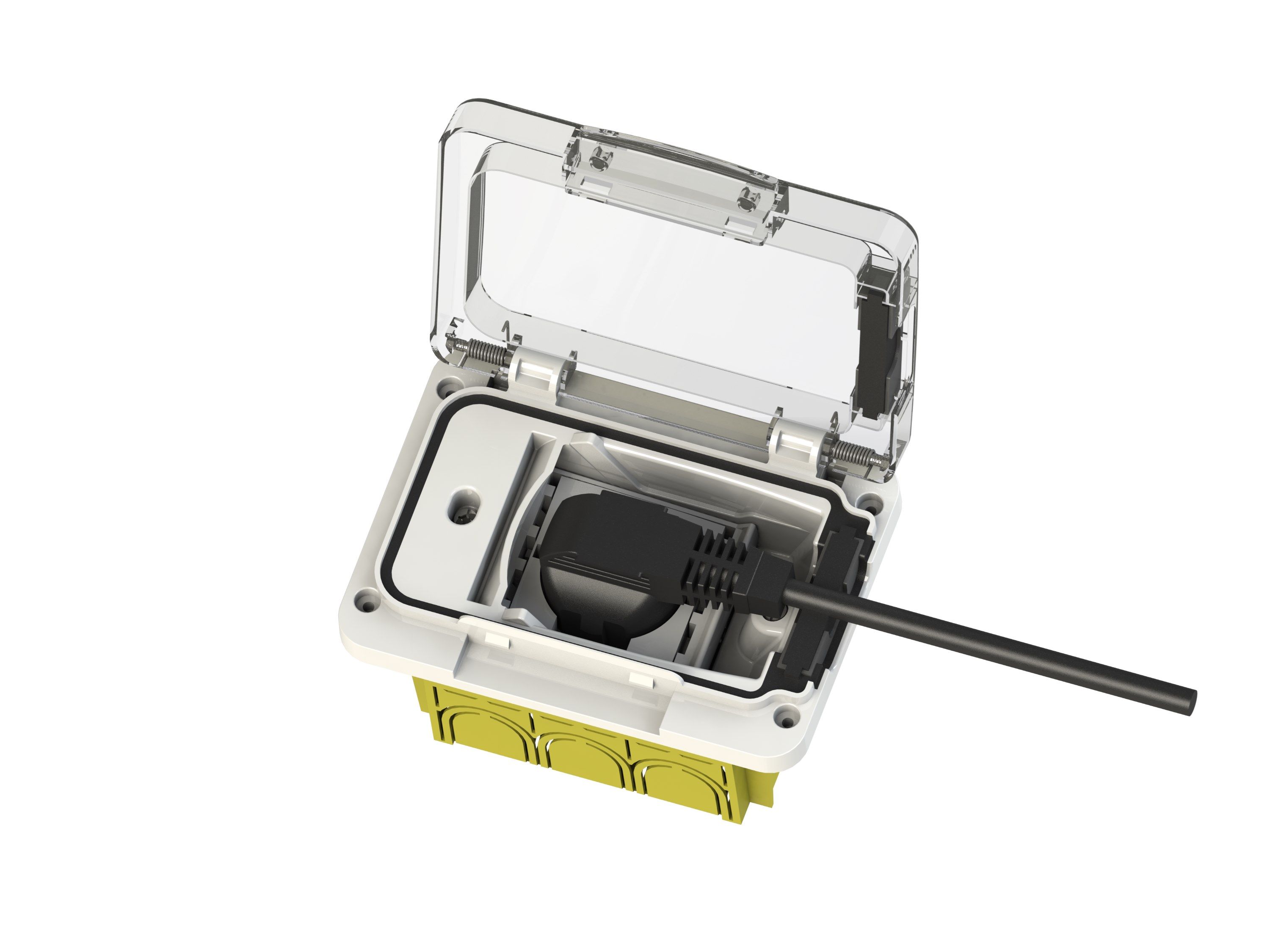 WIDE 4B.W.04 by 4 BOX - Presa per scatola impermeabile a 3 moduli - 2