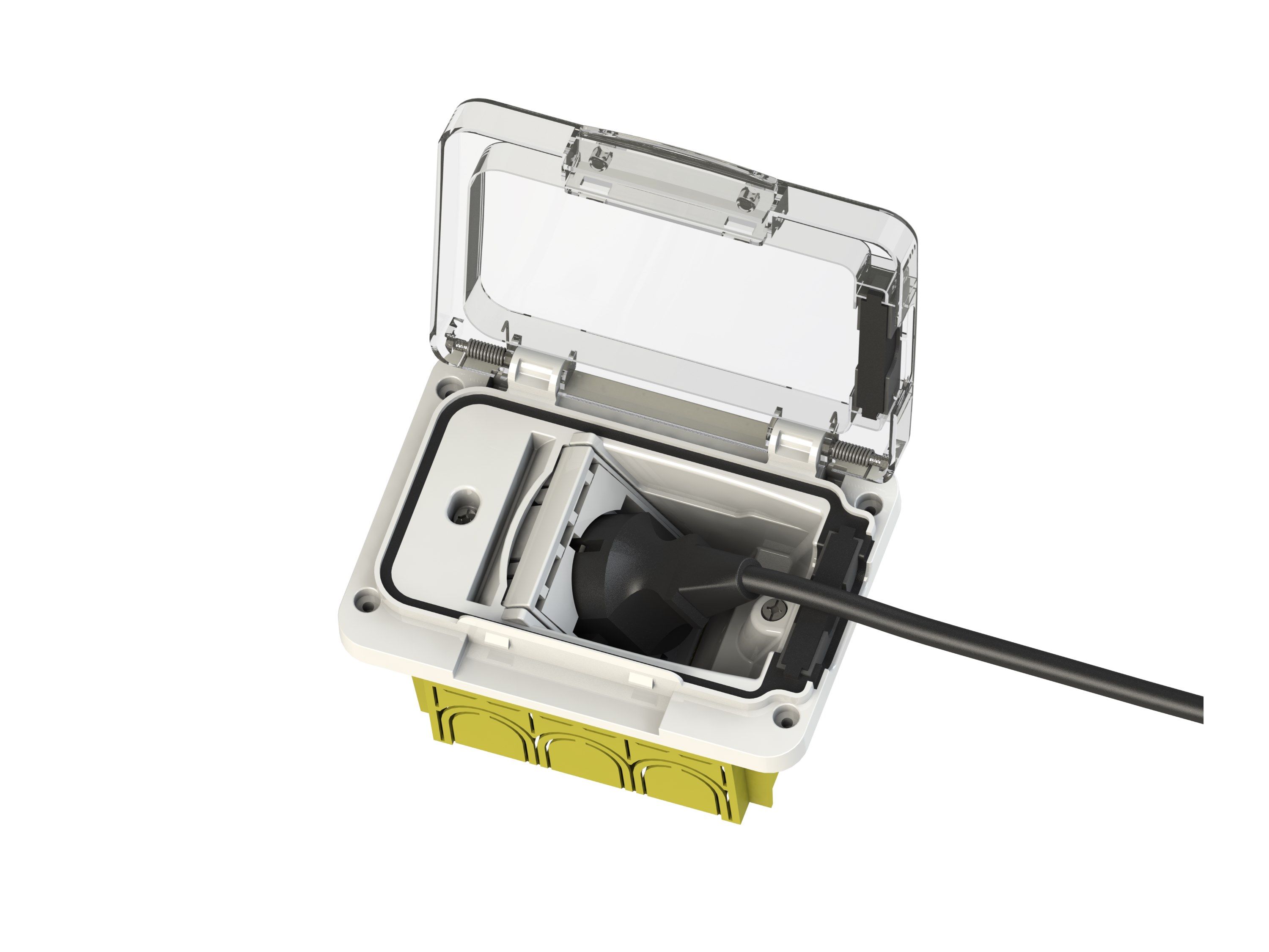 WIDE 4B.W.04 by 4 BOX - Presa per scatola impermeabile a 3 moduli - 5