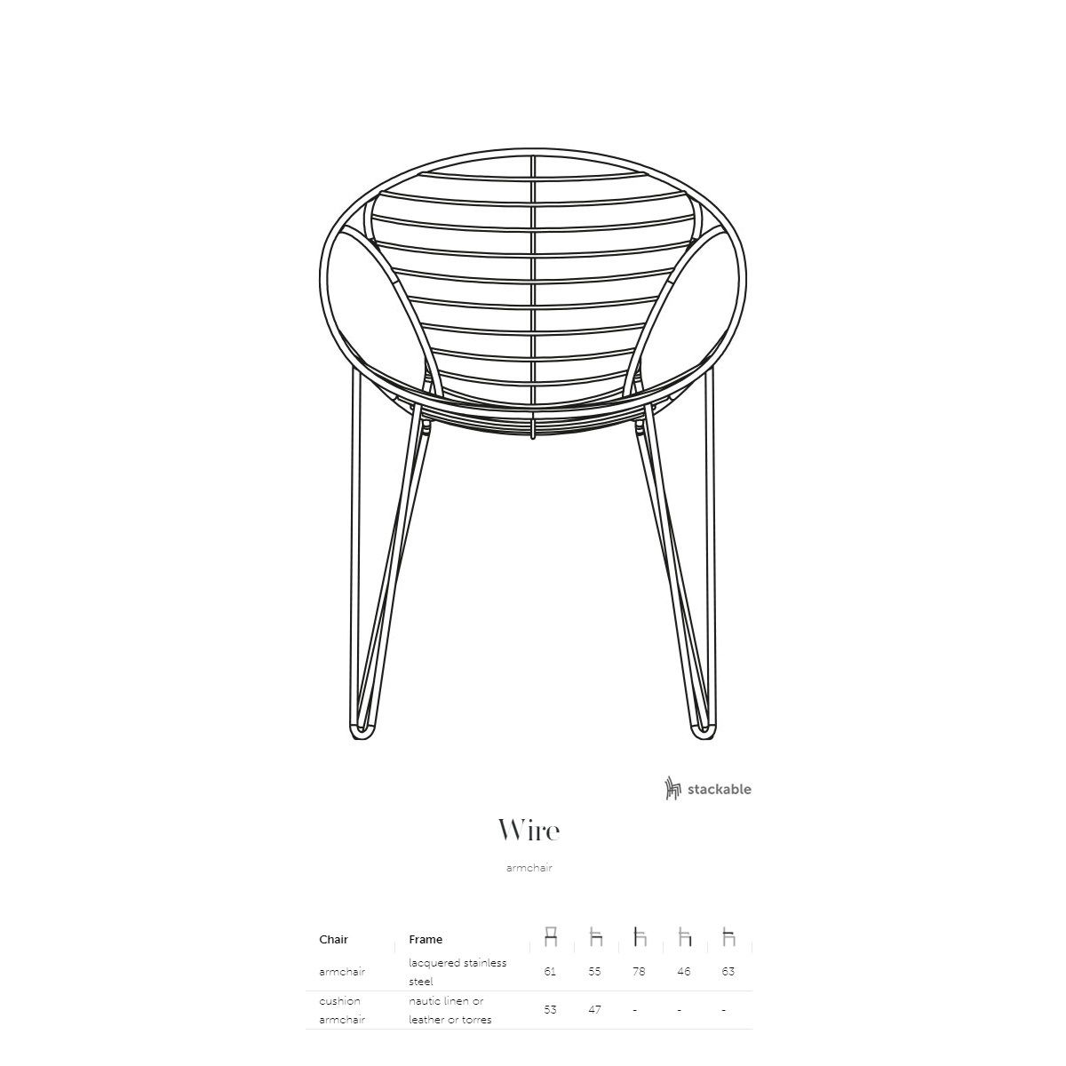 WIRE Upholstered stackable fabric chair By Joli design Mathias De Ferm