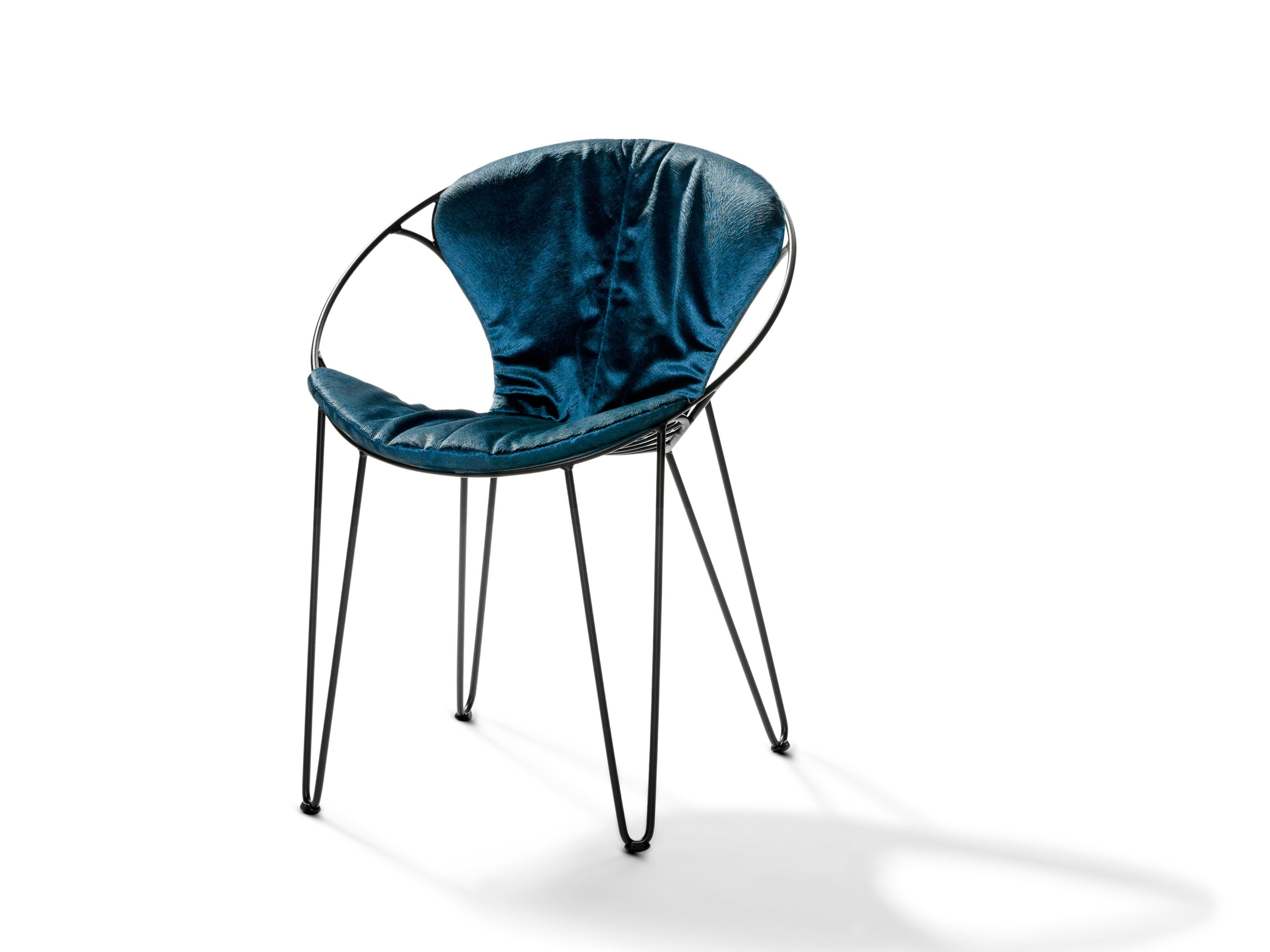WIRE Upholstered stackable fabric chair By Joli design Mathias De Ferm