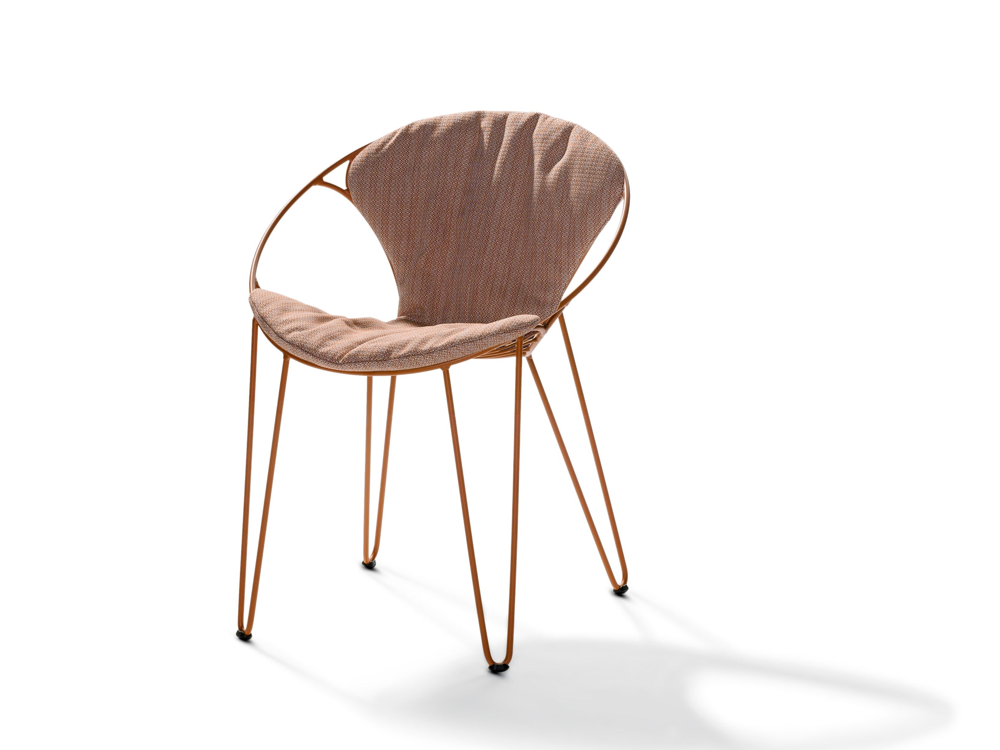 WIRE Upholstered stackable fabric chair By Joli design Mathias De Ferm