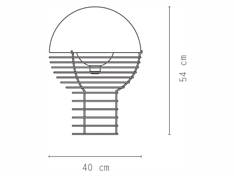 Steel table lamp WIRE Table lamp Wire Collection By Verpan design