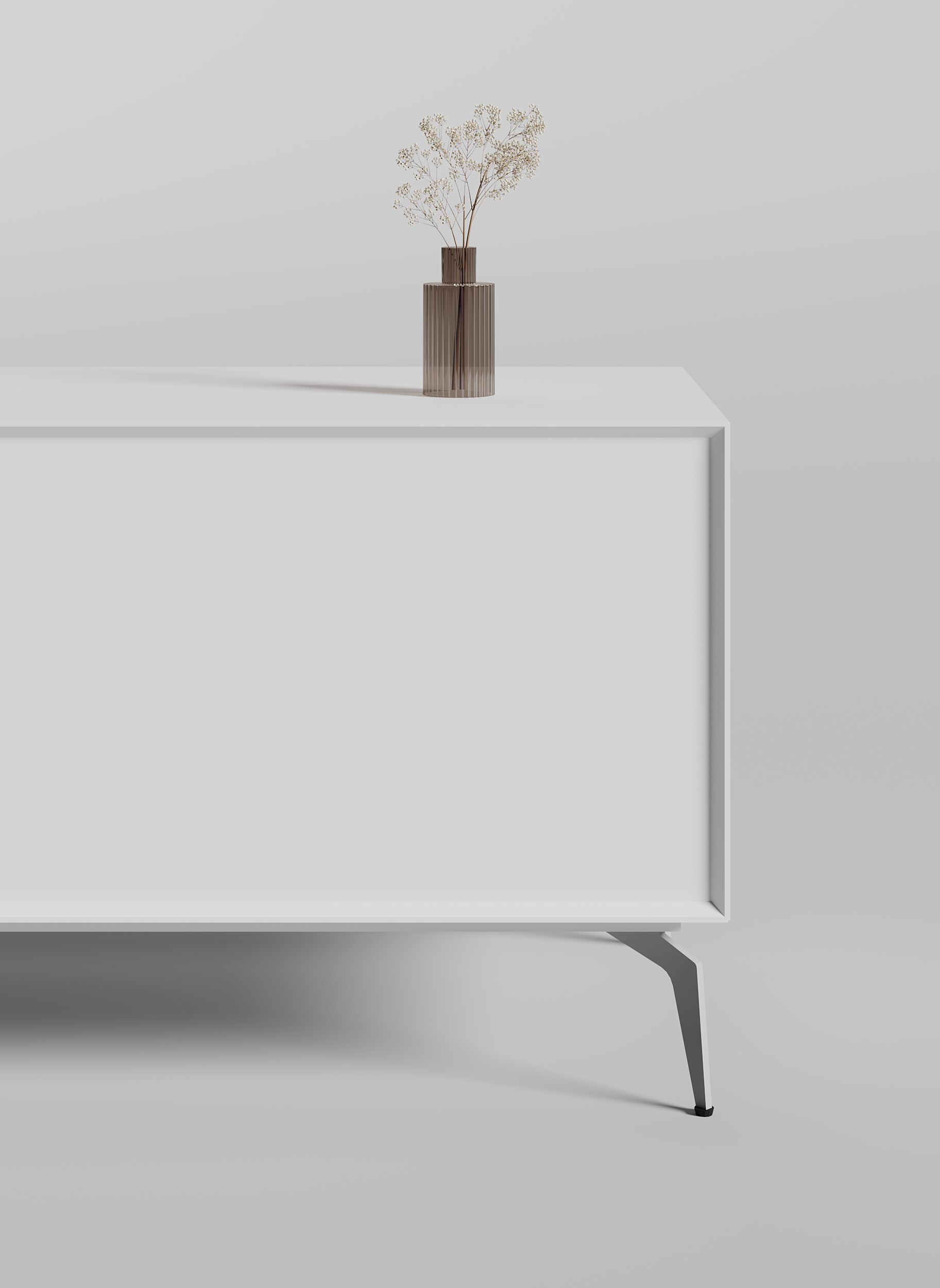 EDGE MULBERRY CHAMFERED by WORKSPACE - Mobile ufficio basso in legno con cassetti - 3