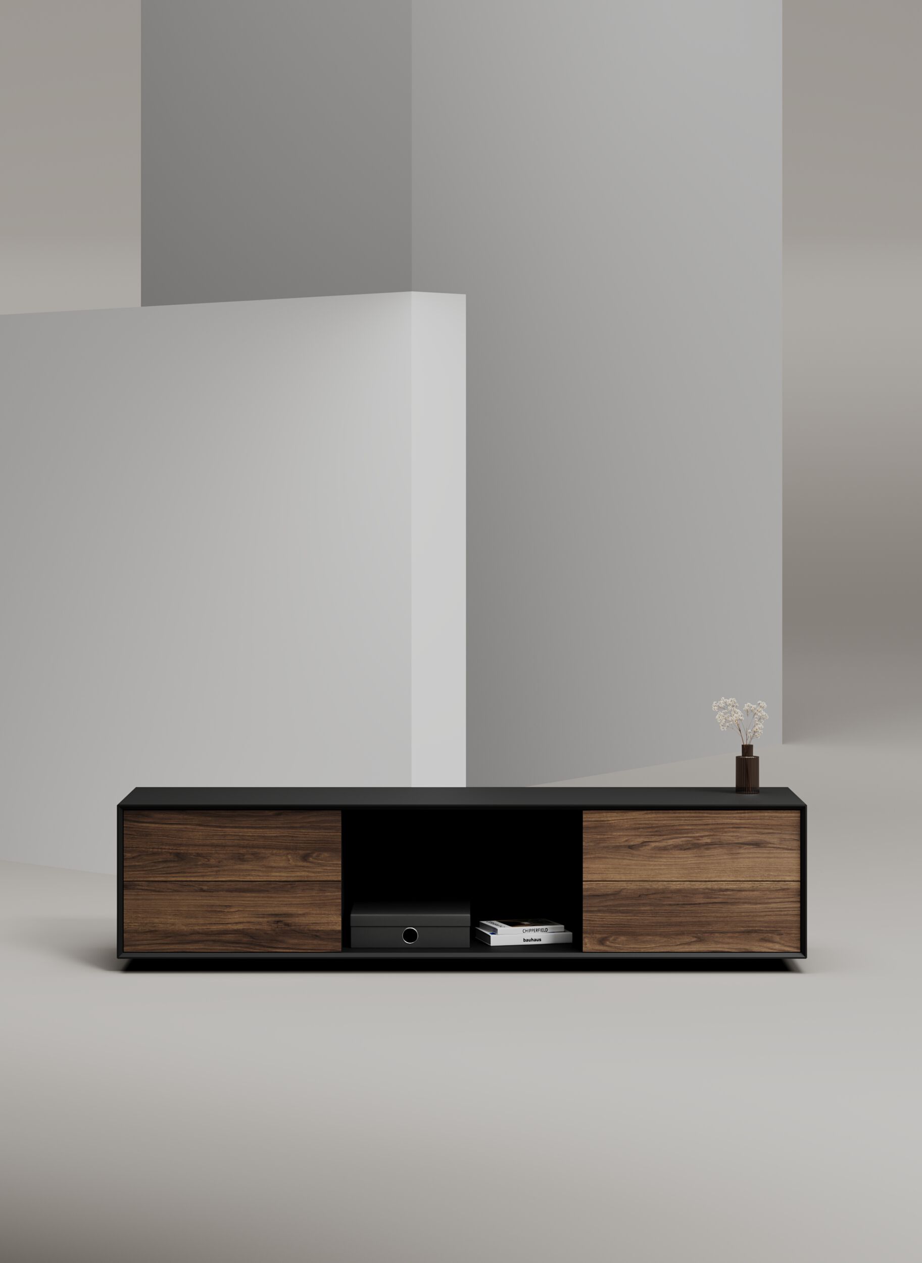 EDGE MULBERRY CHAMFERED by WORKSPACE - Mobile ufficio basso in legno con cassetti - 15
