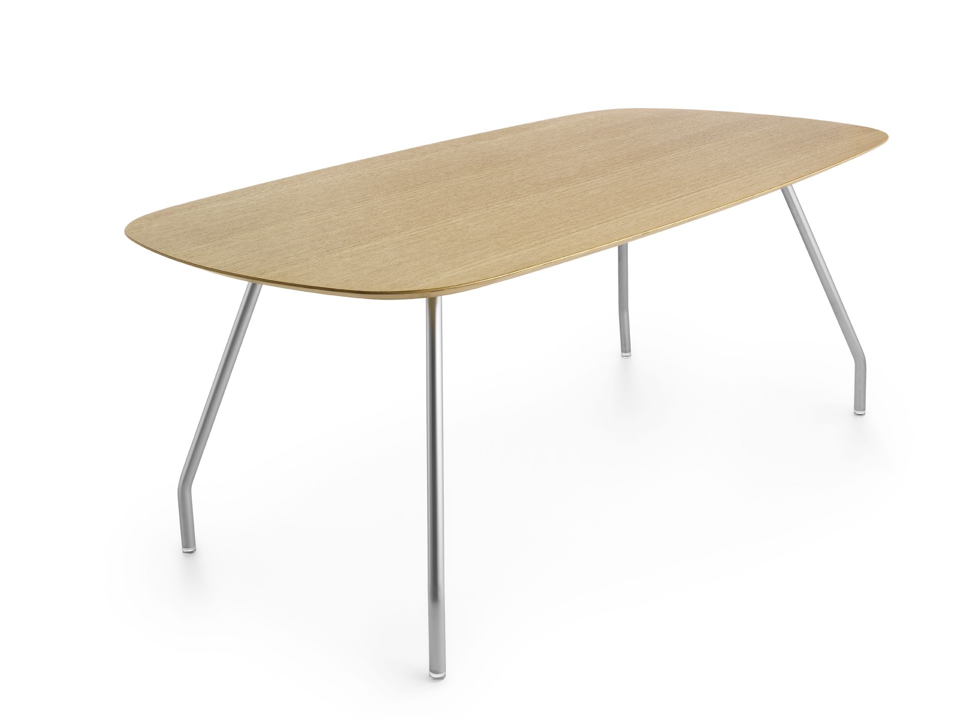 Oval wood veneer table WORKTOP MONO 185 By Crassevig design Rodolfo Dordoni
