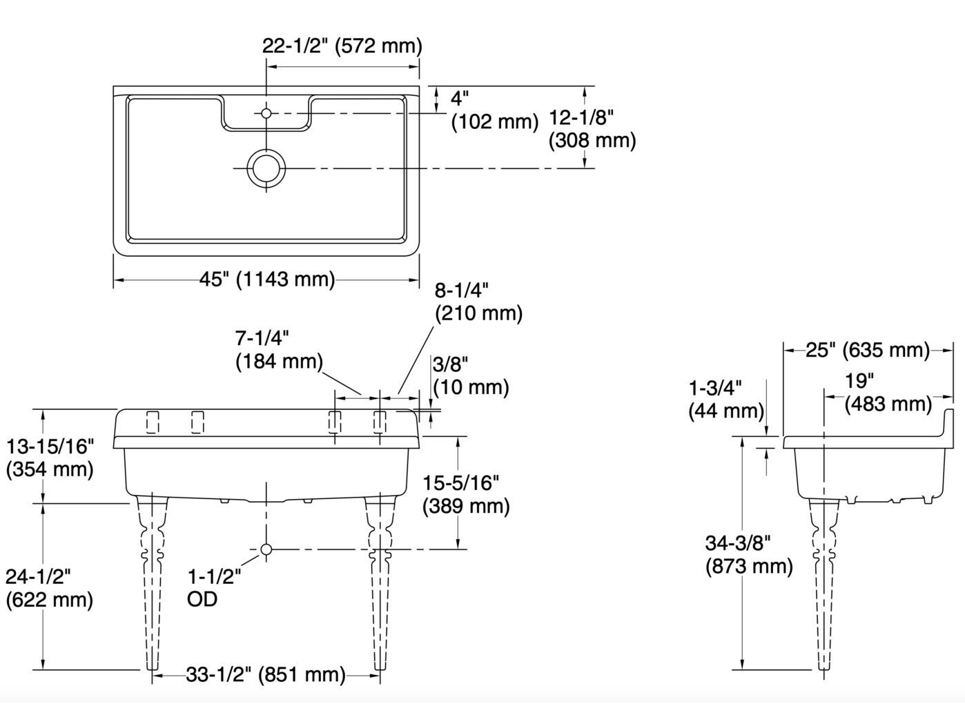 KOHLER FARMSTEAD SINK Sink By WatermarkFixtures