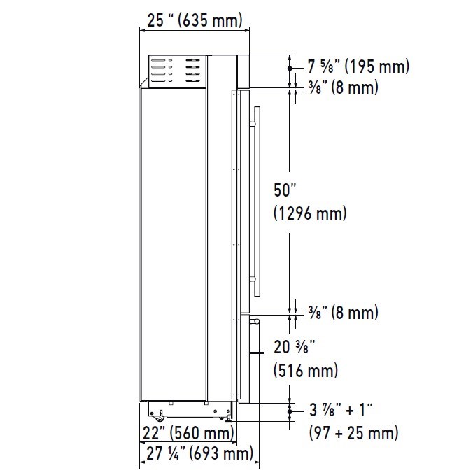 X-PRO 36 FP36BI Built-in refrigerator with freezer By FHIABA