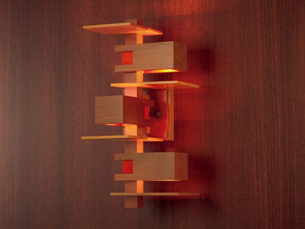 Lampadaire Taliesin 3 – Réédition Yamagiwa – Frank Lloyd Wright – Bois 75cm