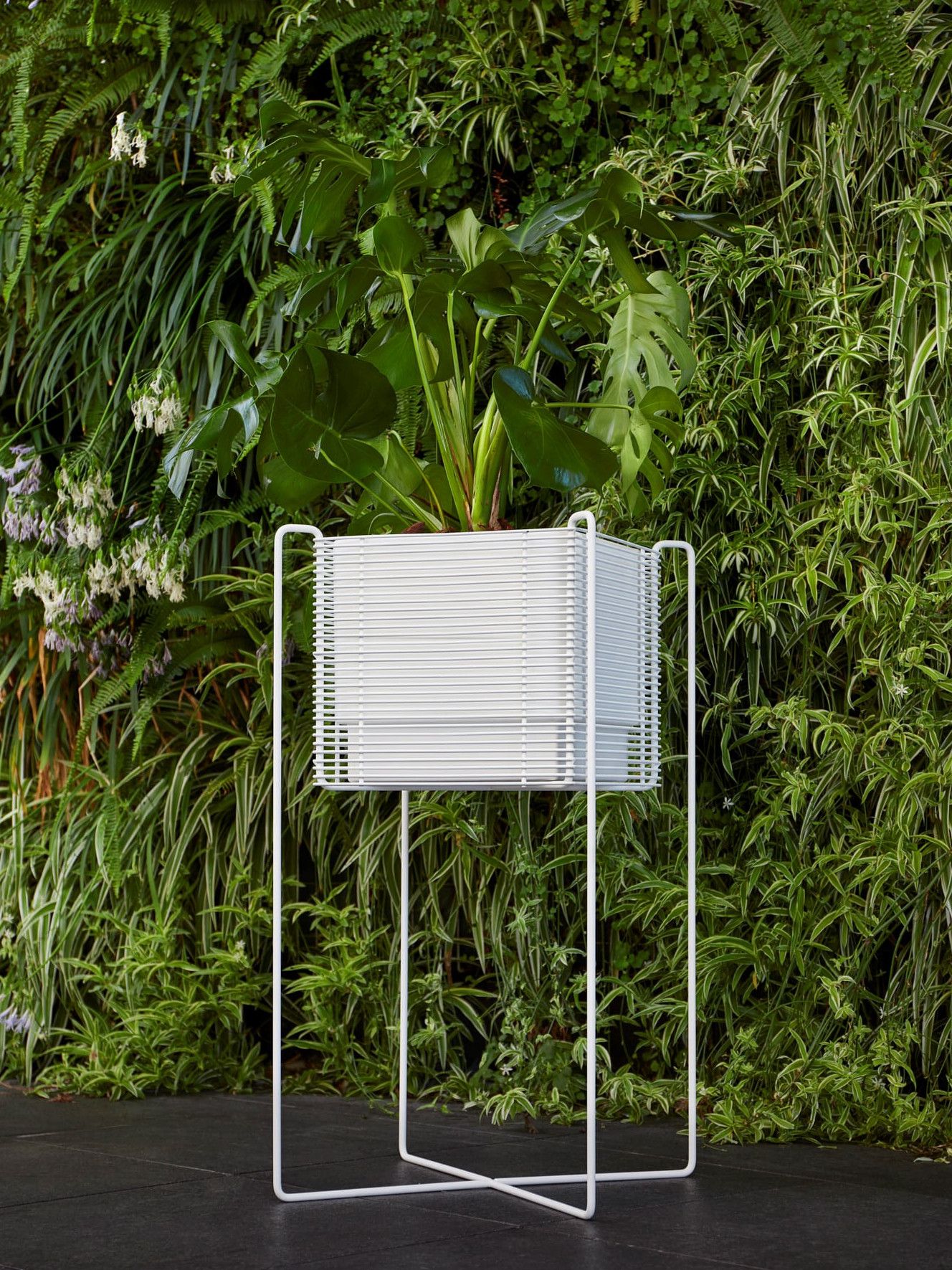 ZEN High plant pot High square stainless steel plant pot with