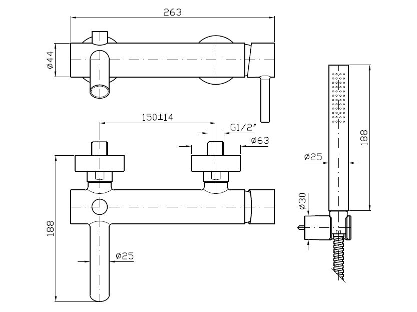 PAN S ZPA139 Bathtub tap By ZUCCHETTI