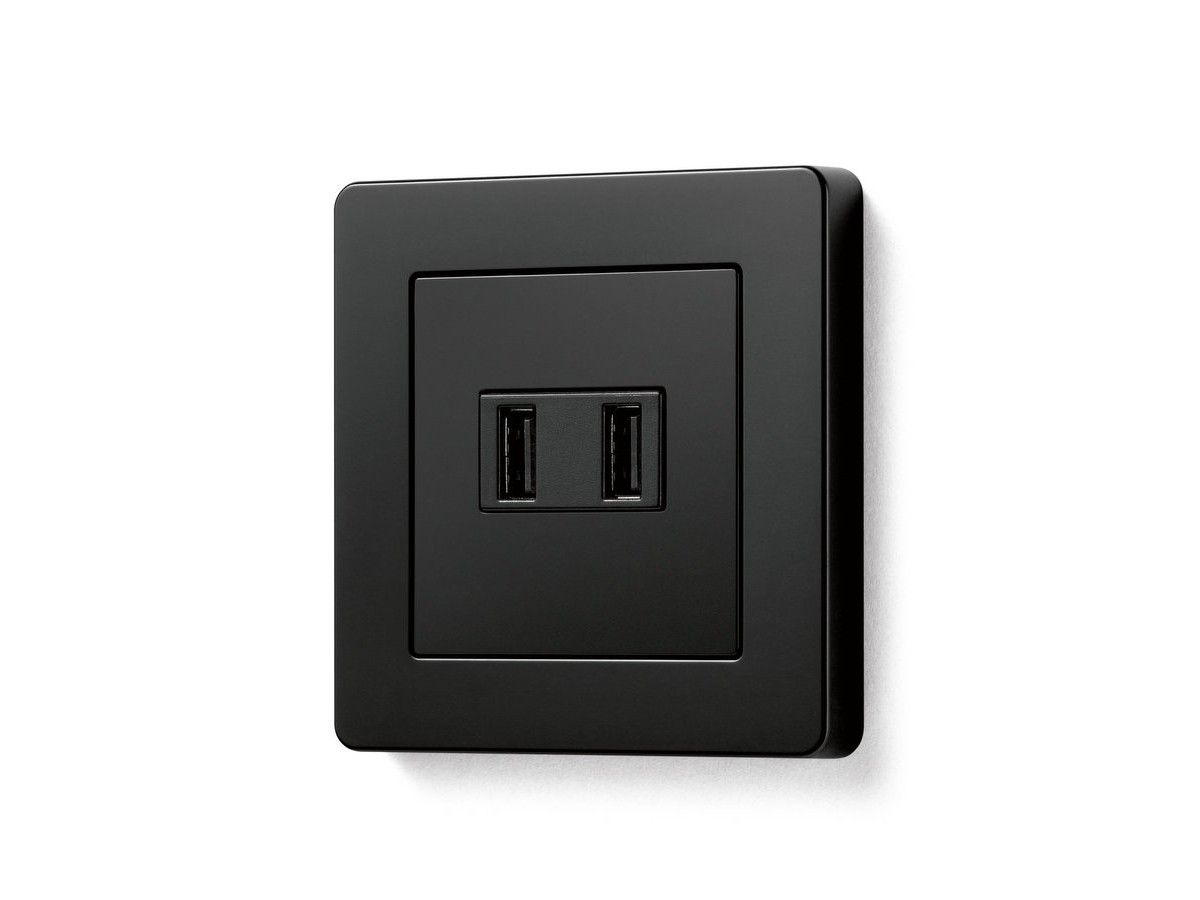 A FLOW USB A by JUNG - Presa elettrica doppia in plastica con USB