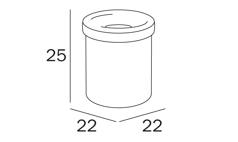 A13010 | Bathroom waste bin Bathroom waste bin By INDA® | design Matteo ...
