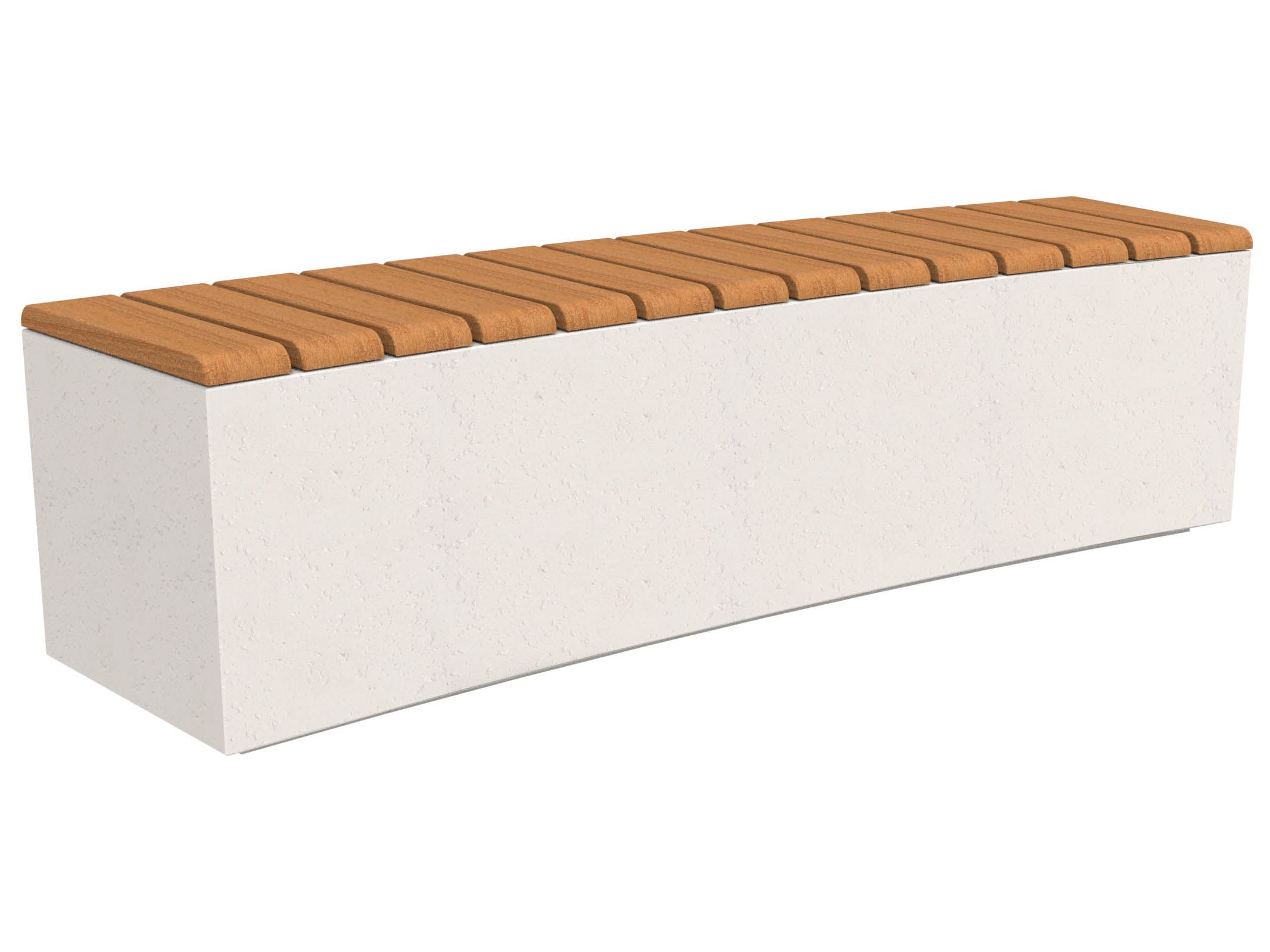 AFRODITE by Lazzari - Panca componibile in cemento con dighe in okumè